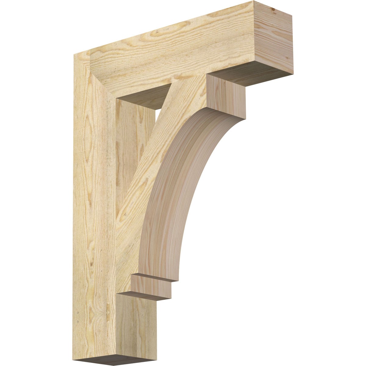 Ekena Millwork BKT06X24X32IMP05RDF Imperial Block Rough Sawn 6-in x 24-in x 32-in Douglas fir Brown Wood Standard bracket