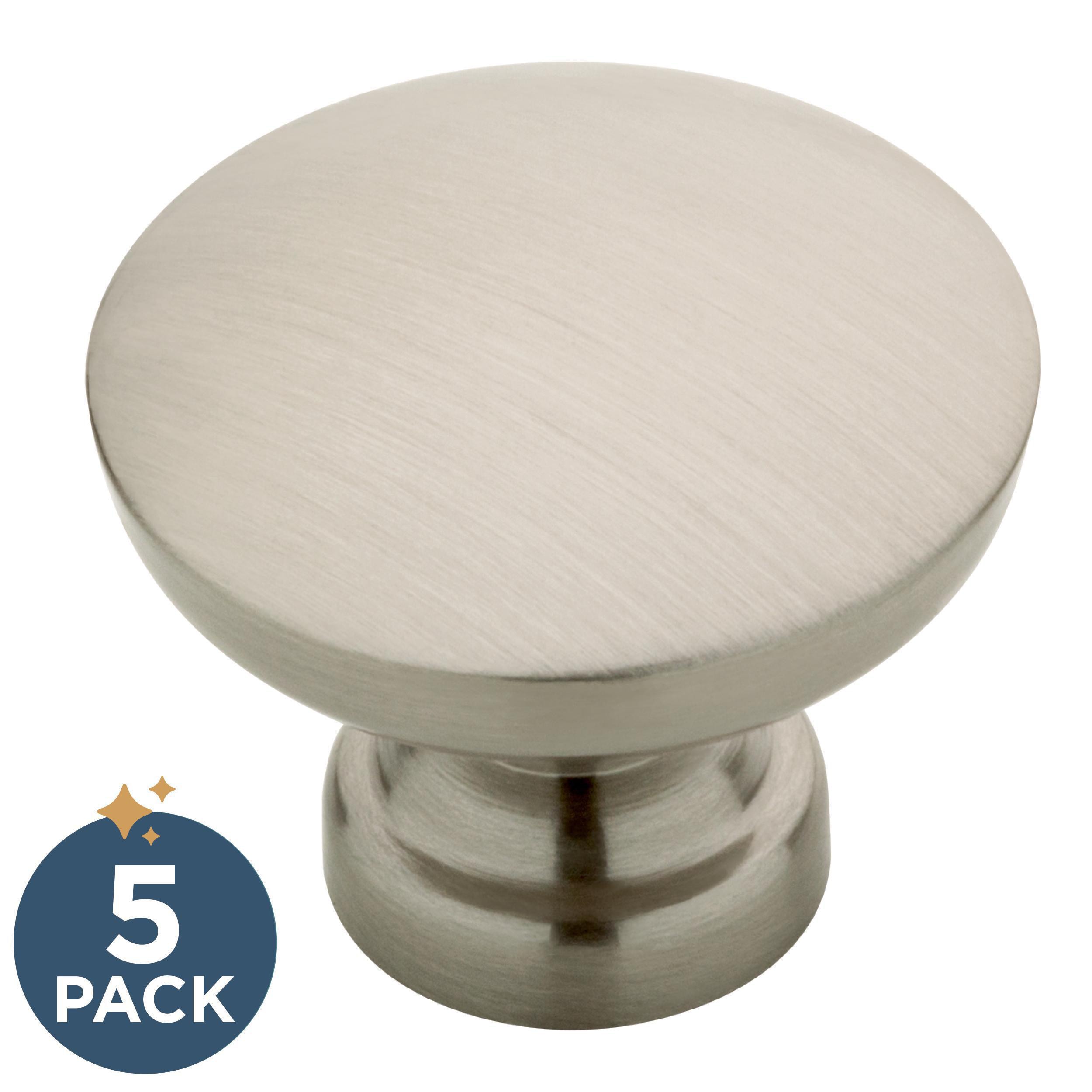 Franklin Brass Fulton 1-1/8-in Satin Nickel Antimicrobial Round Cabinet ...