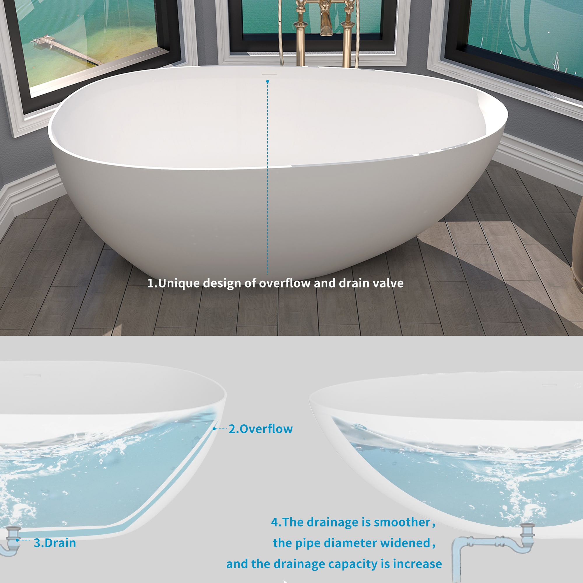 Clihome KNYG0003-30263 bathtubs - View #8