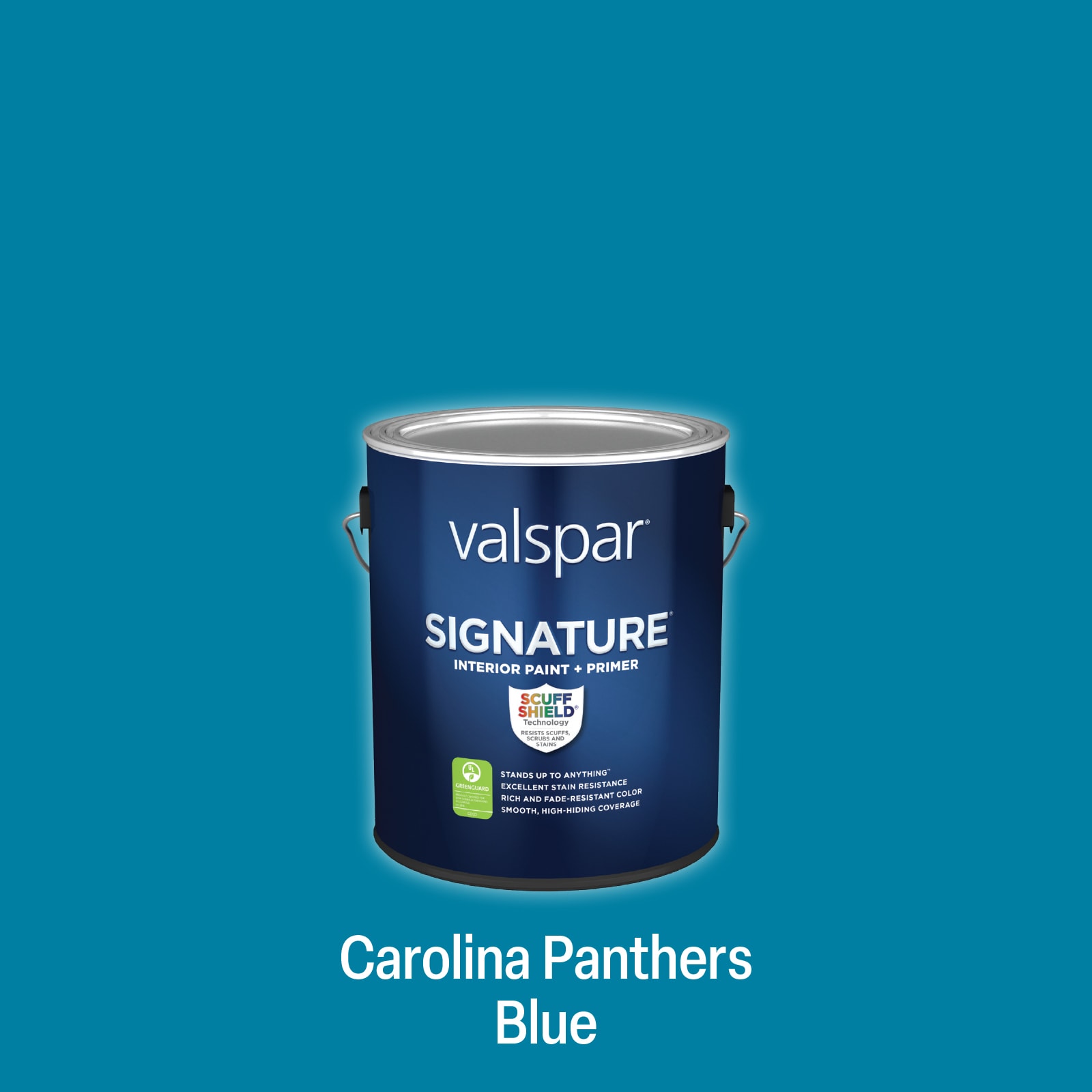 Valspar Signature Satin Carolina Panthers Blue Latex Interior Paint +  Primer (1-Gallon) in the Interior Paint department at