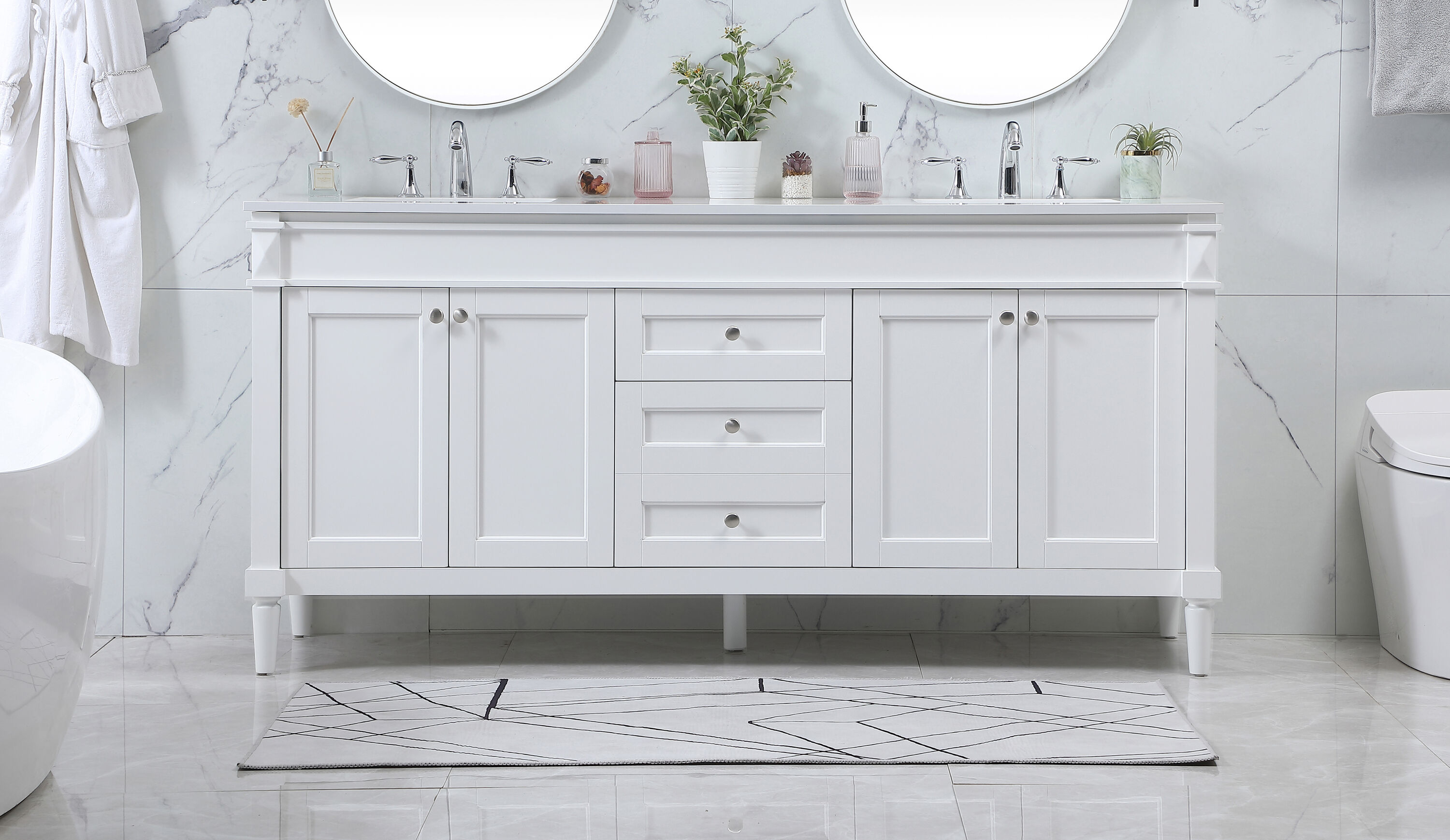 Elegant Decor HF95616DWH Bath-Vanity-Combo - View #2