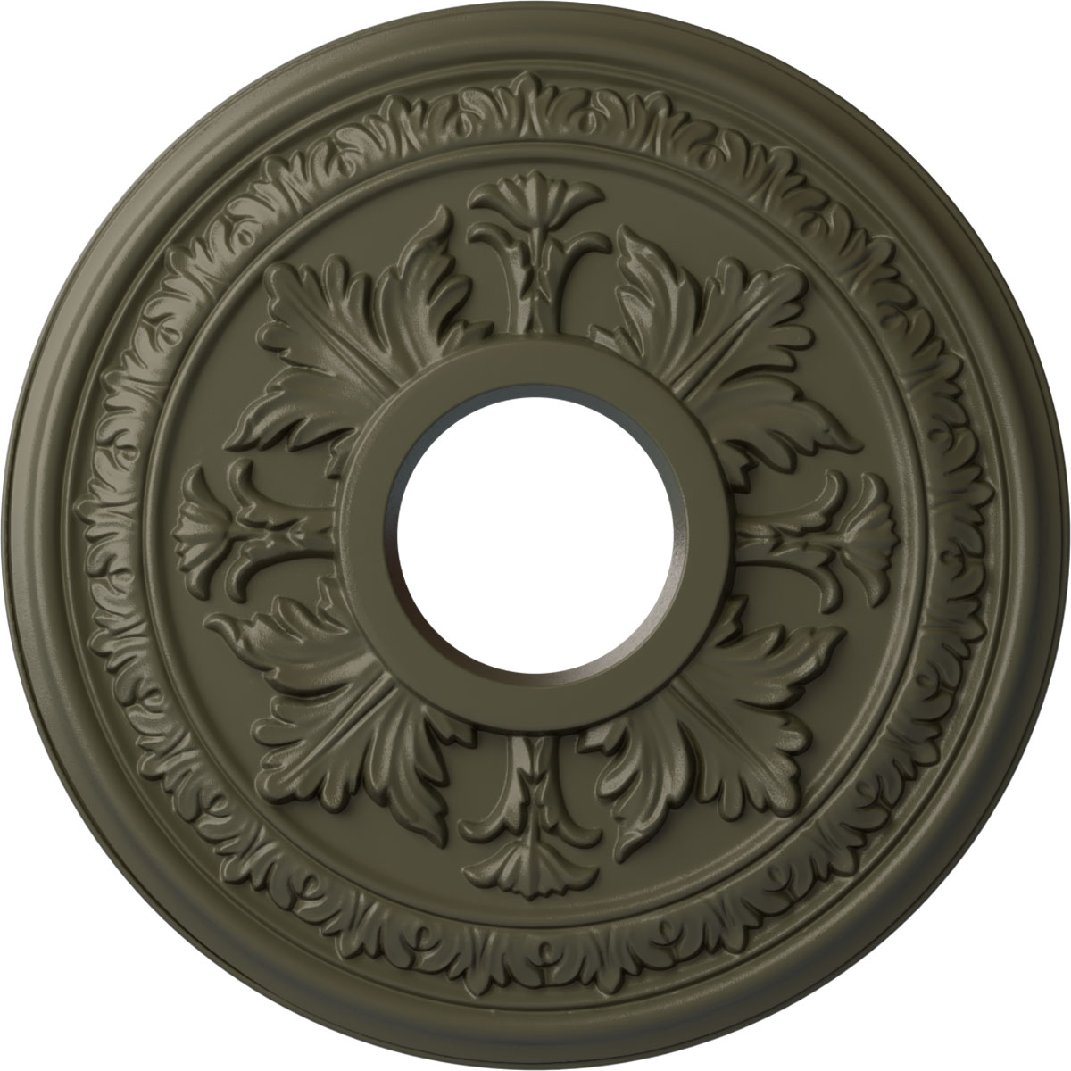 Ekena Millwork CM15BAWHF Baltimore 15.375-in W x 15.375-in L Painted Witch Hazel Polyurethane Whole Ceiling Medallion