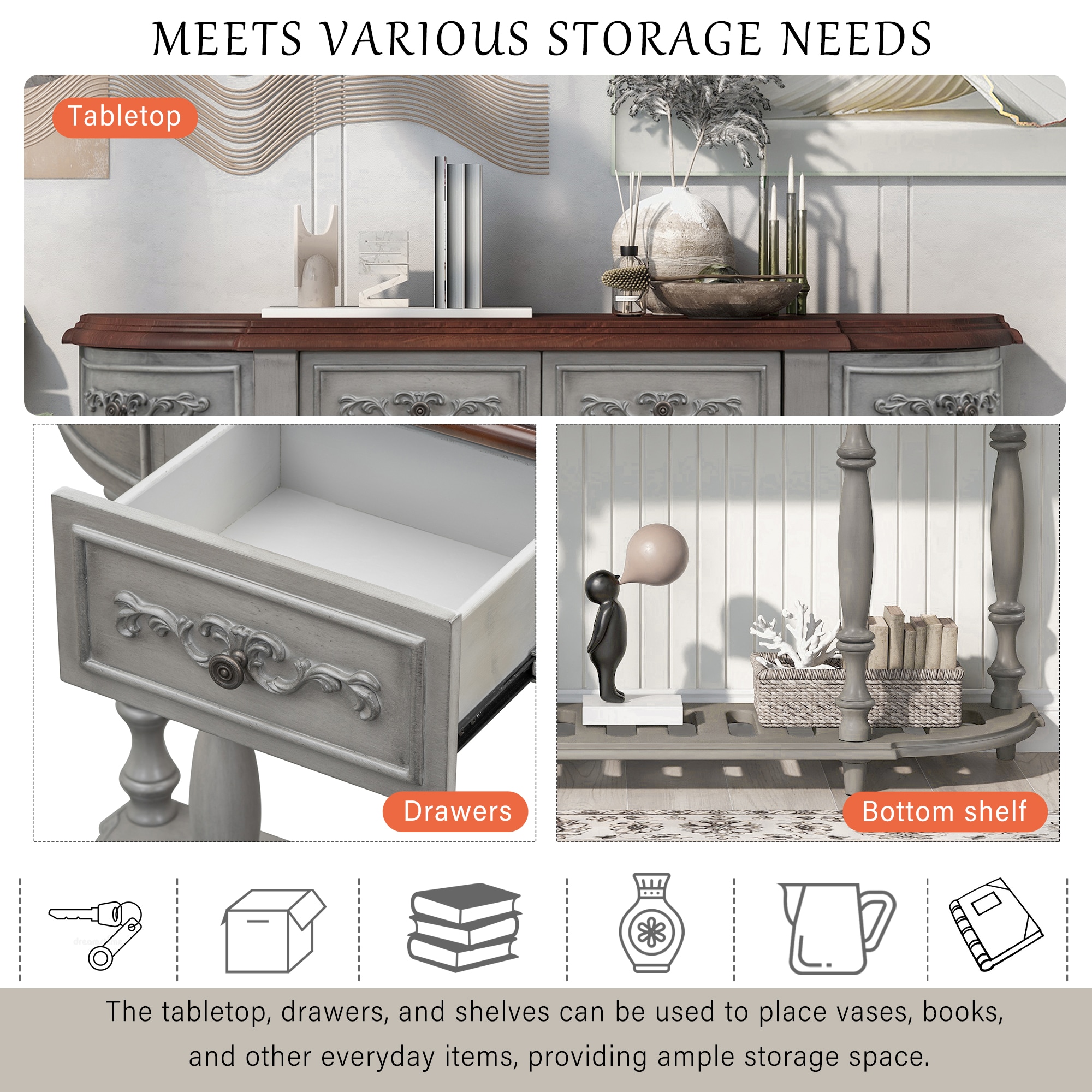 ModernLuxe N711P186862E Console-Sofa-Tables - View #13