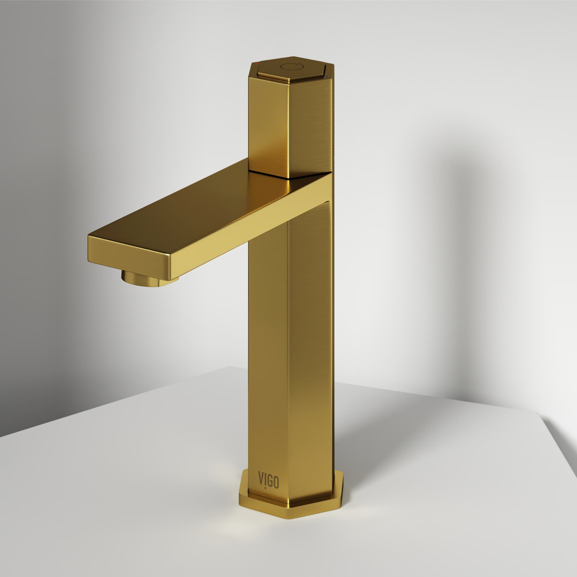 Matte Brushed Gold Single Handle Bathroom Faucet
