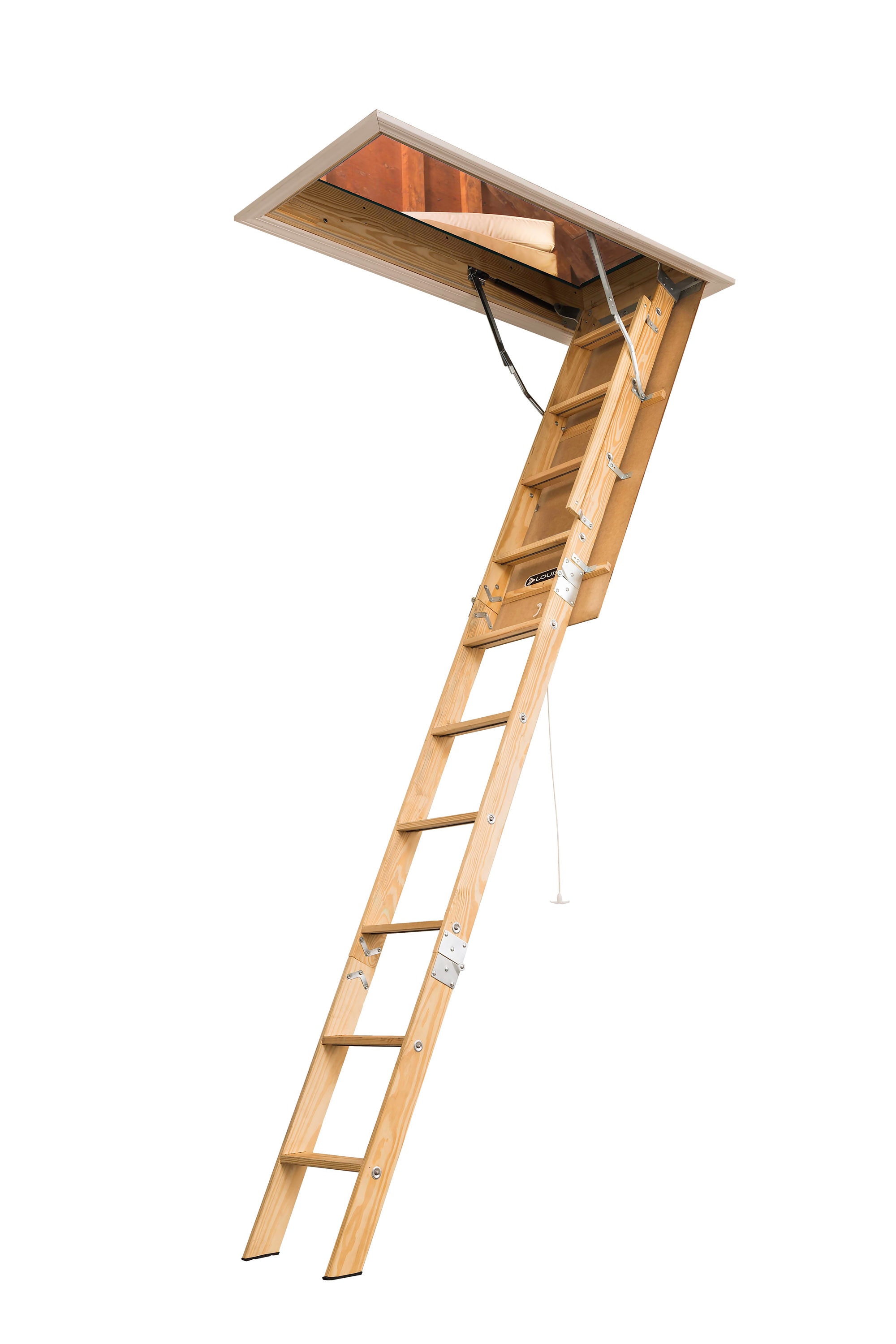 Folding Wood Attic Ladder, How To Install A Drop Down Ceiling Ladder