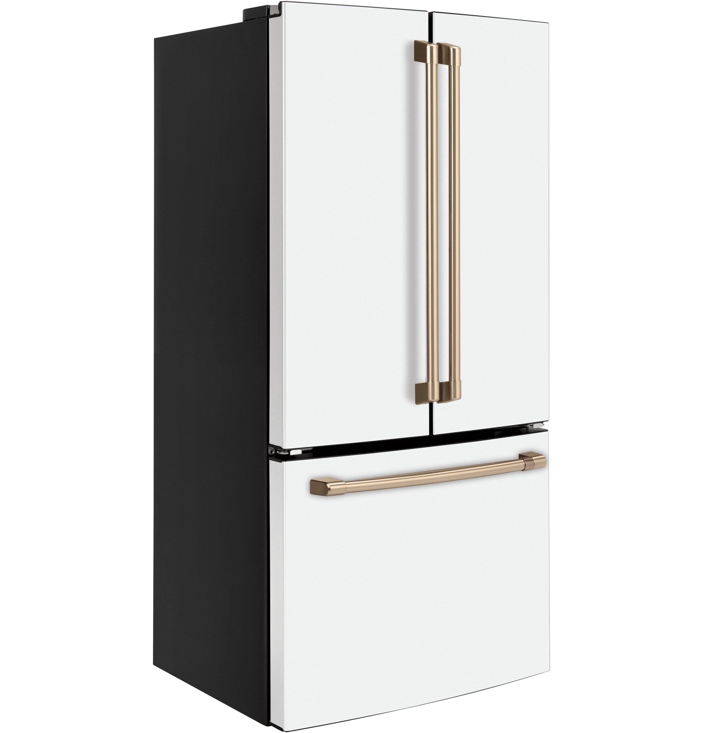 CAFE 4 Piece Kitchen Package with a 18.6 Cu. Ft. Matte White Counter-Depth  French-Door Refrigerator