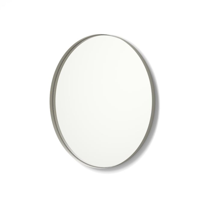 Nickel Round Bathroom Mirror, Round Bathroom Mirror