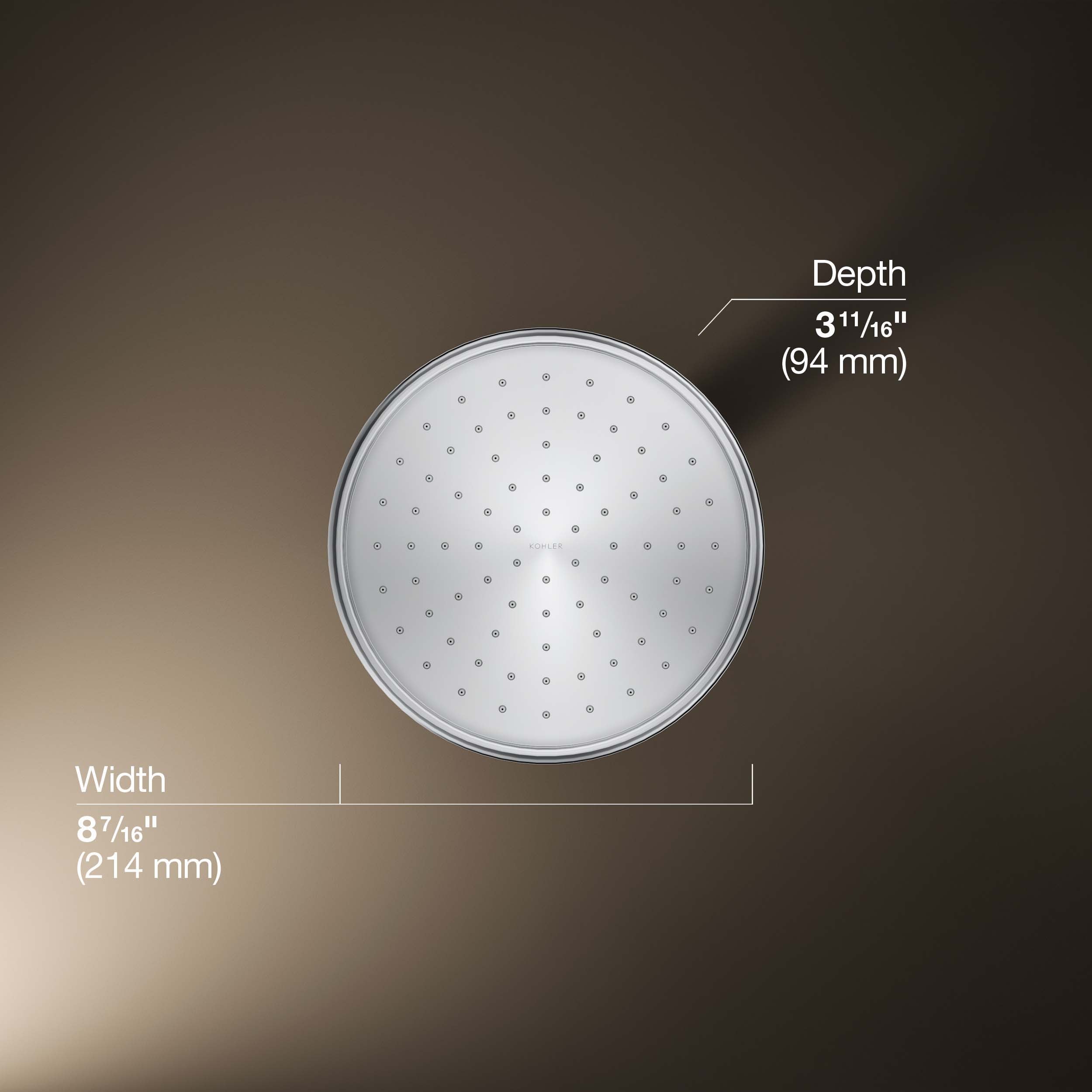 KOHLER K-13692-G-CP Fixed-Showerhead - View #3