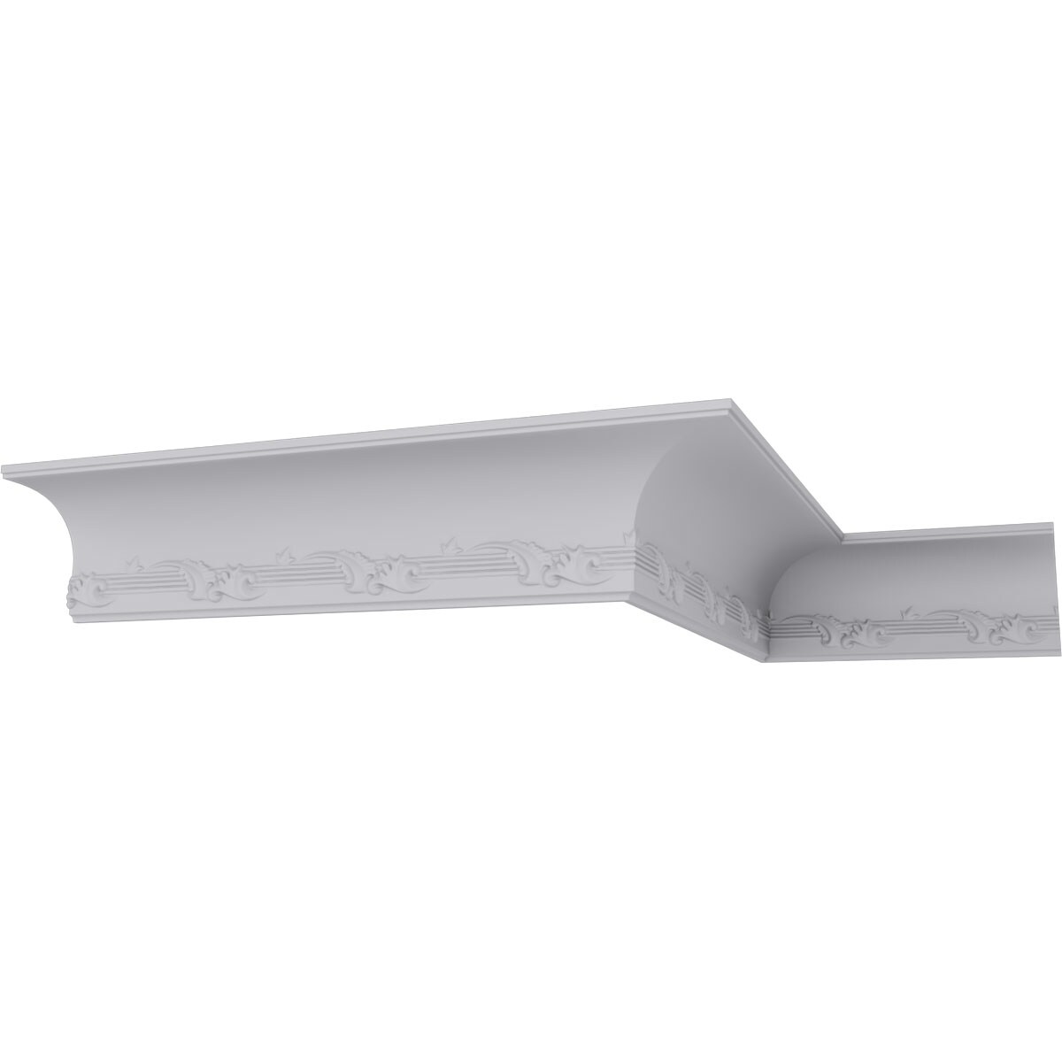 Winston Cove White Polyurethane Crown Moulding 94.5 in