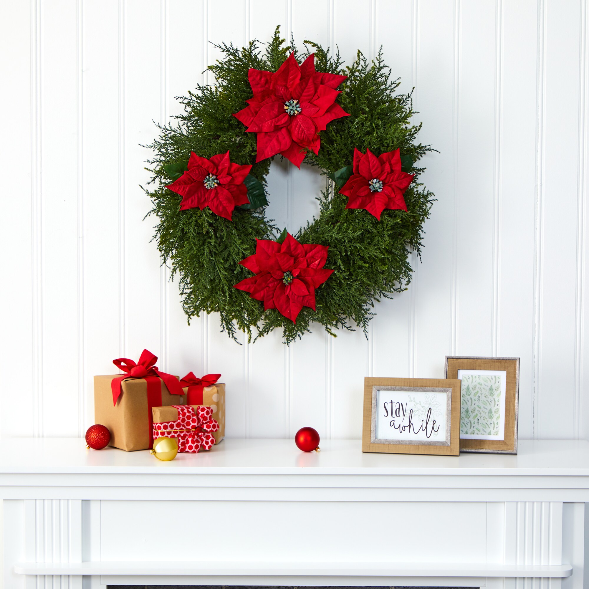 Nearly Natural W1026 Artificial-Christmas-Wreaths - View #4