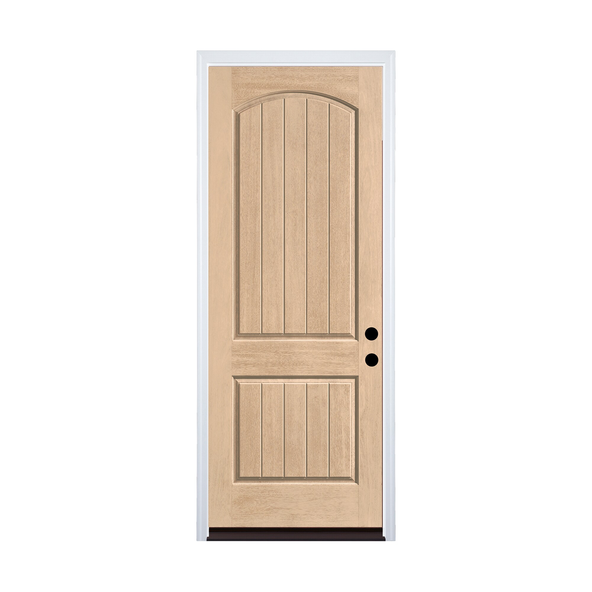 Therma-Tru 36-in x 96-in Fiberglass Stained Prehung Front Door with Brickmould Insulating Core