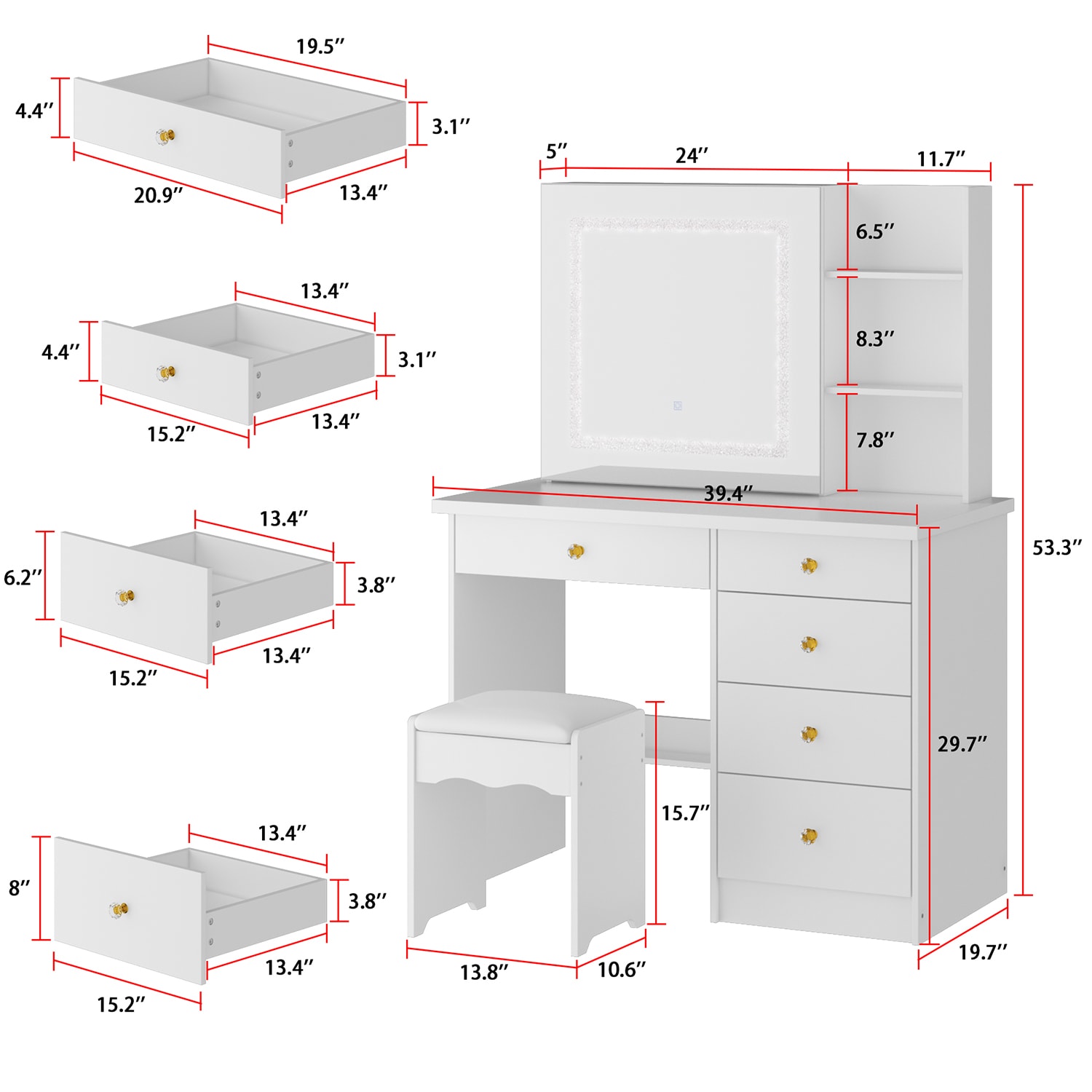 FUFU&GAGA KF210254-01 Bedroom-Vanities - View #12