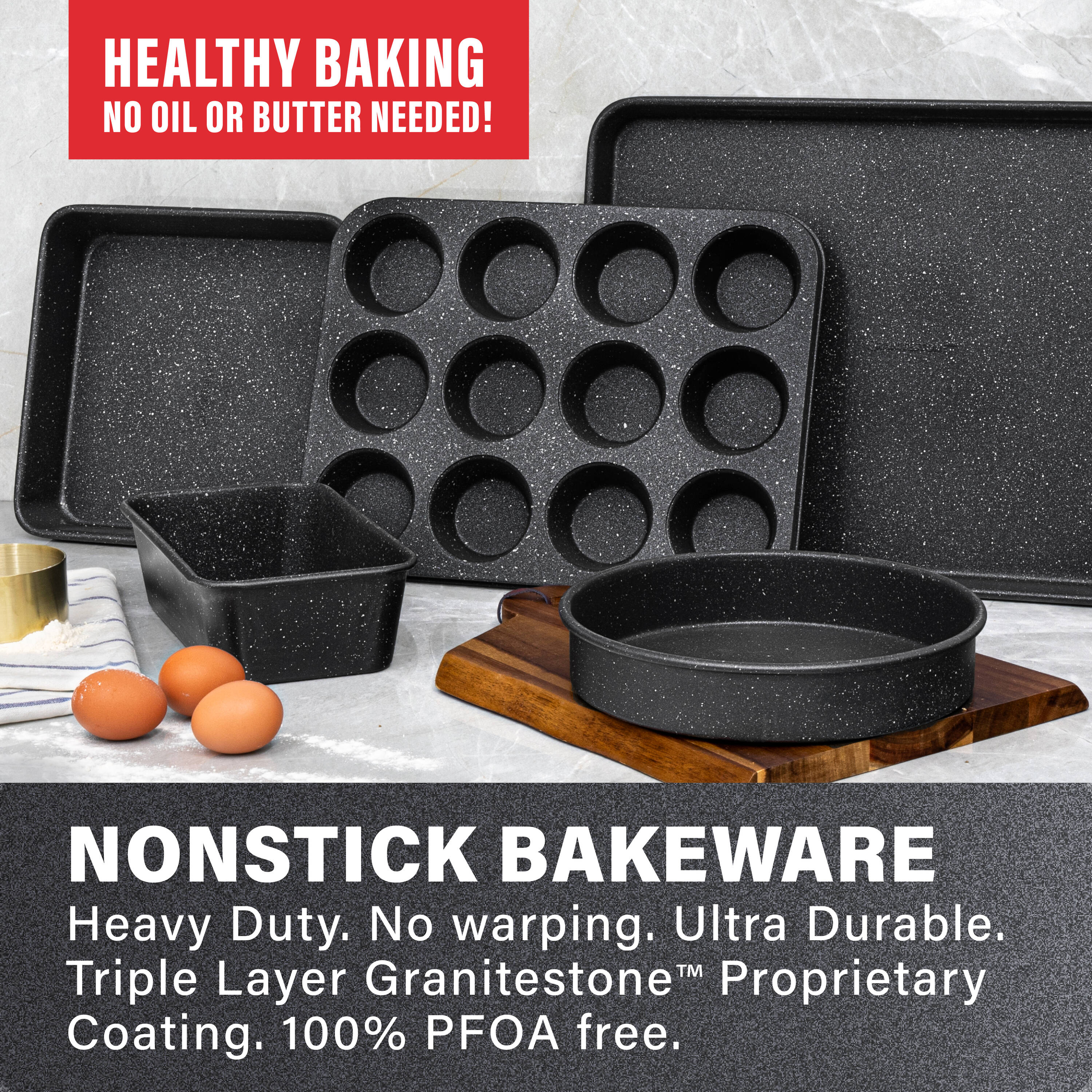 Stackable Baking Set of 5 Bakeware Pans, Bakeware Set, 5pc - Fry's