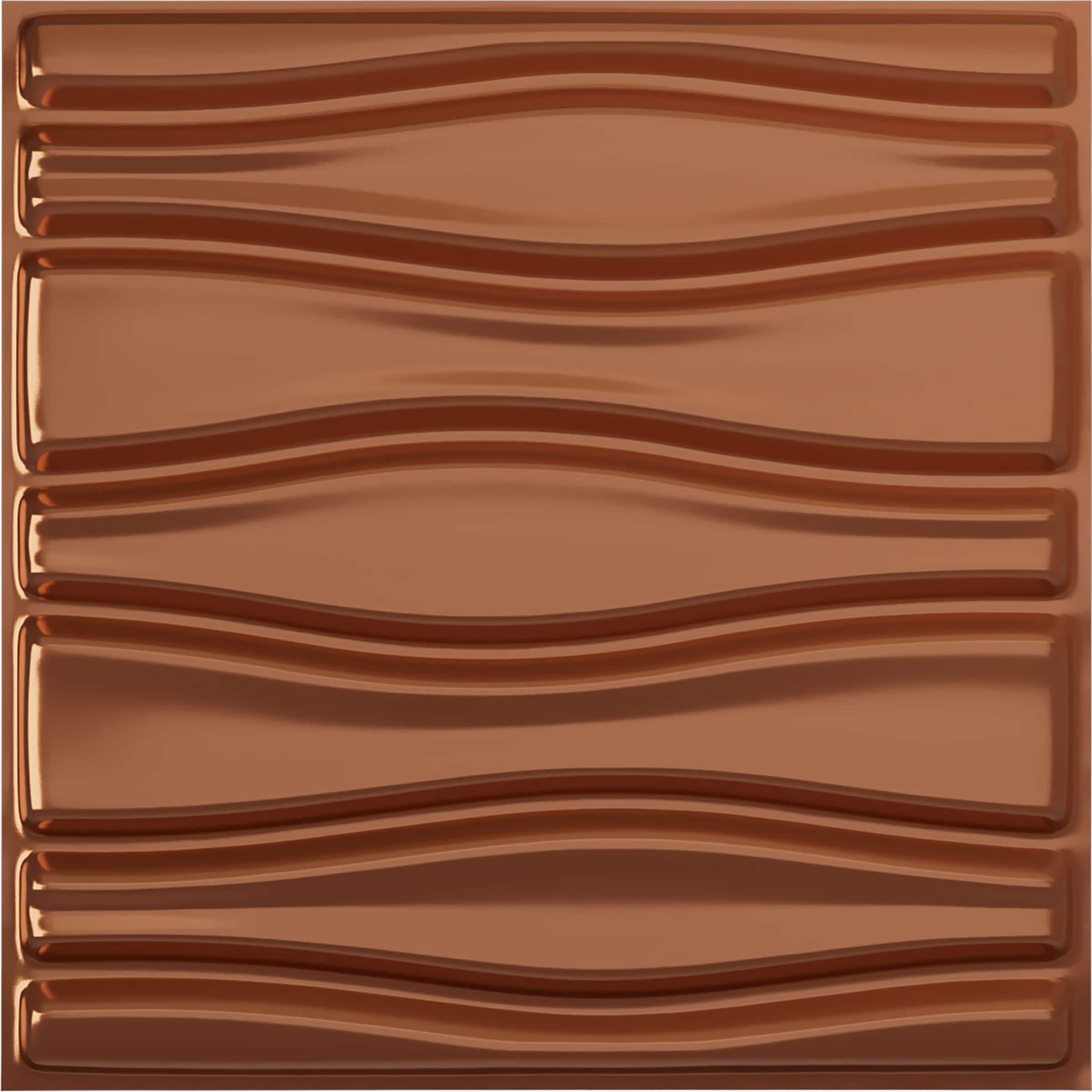 Ekena Millwork WP20X20ATBCO 19-5/8-in x 19-5/8-in Embossed Paintable/Stainable Copper PVC Abstract Wall Panel ( 2.67-sq ft )