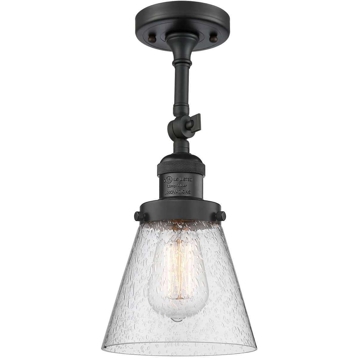 Innovations Lighting 1354691 201F-BK-G64 Franklin Restoration Small Cone Matte Black