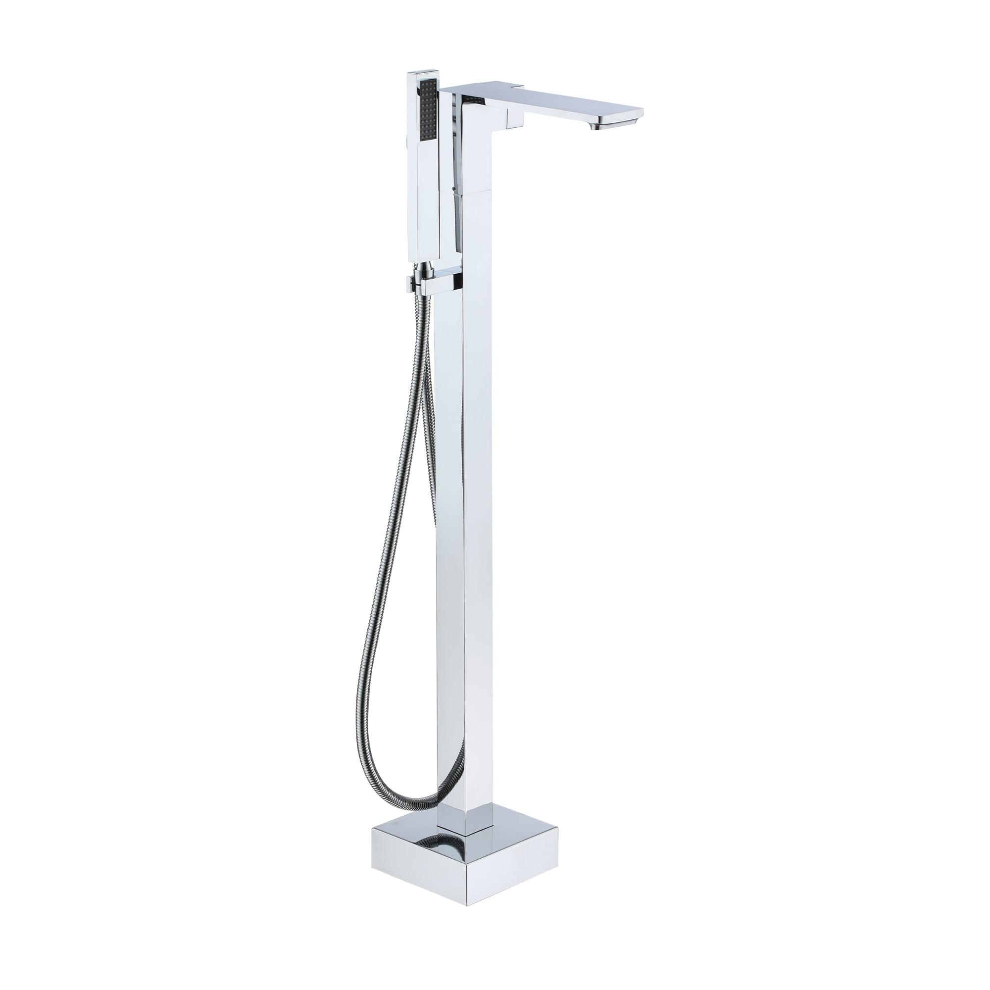 CASAINC TC03-CP Chrome 1-handle Freestanding Swivel Bathtub Faucet with Hand Shower ( Valve Included )