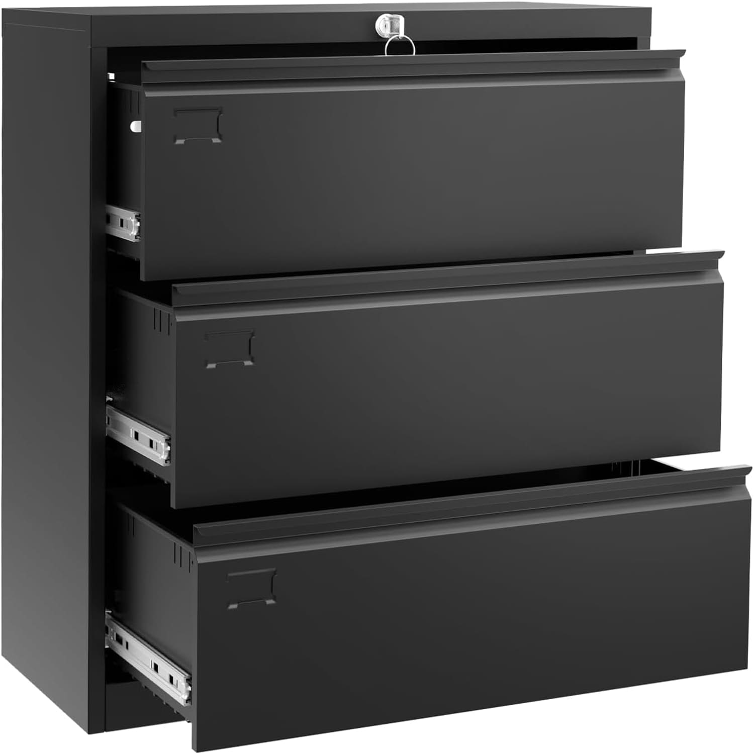 Qeetex LSHQQPEP-3334TXXV 3 Drawer Lateral File Cabinet with 3 Drawers and Locks