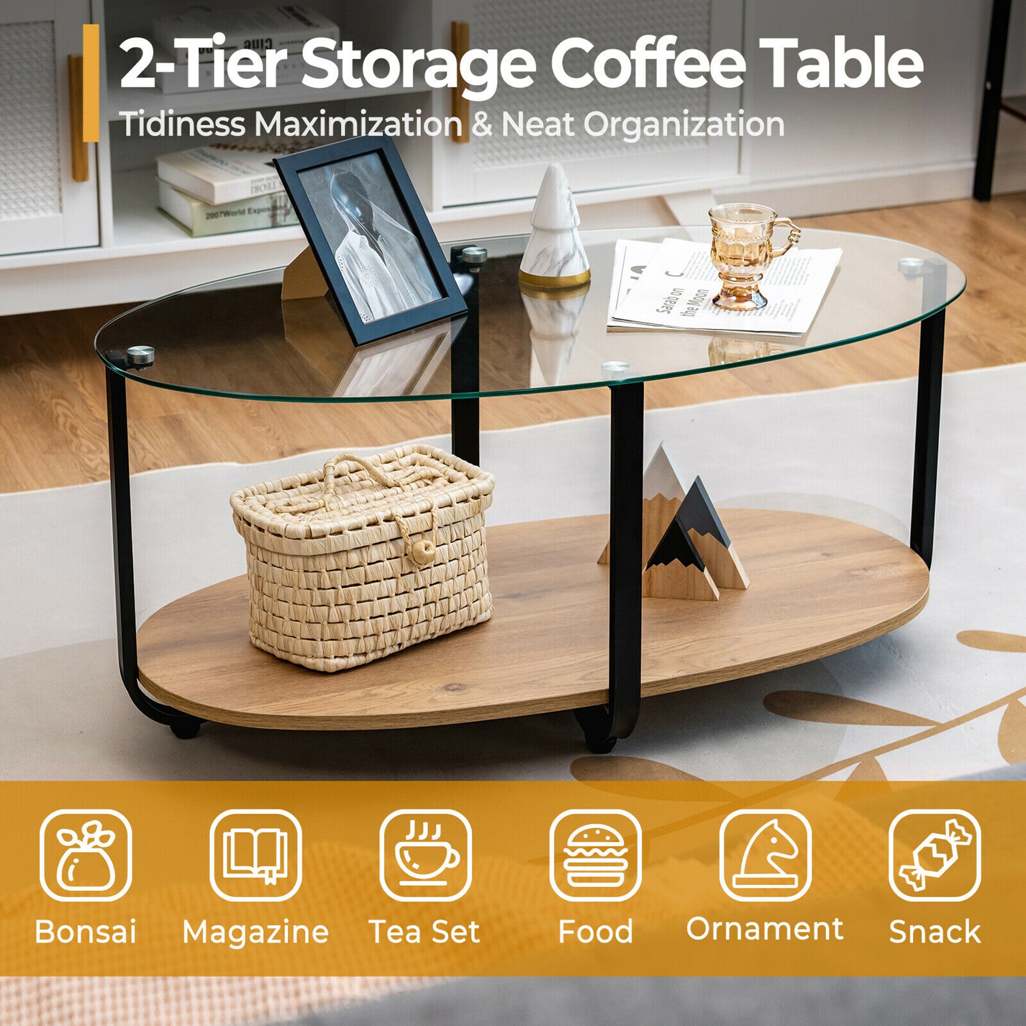 Costway SXL00101 Coffee-Tables - View #3