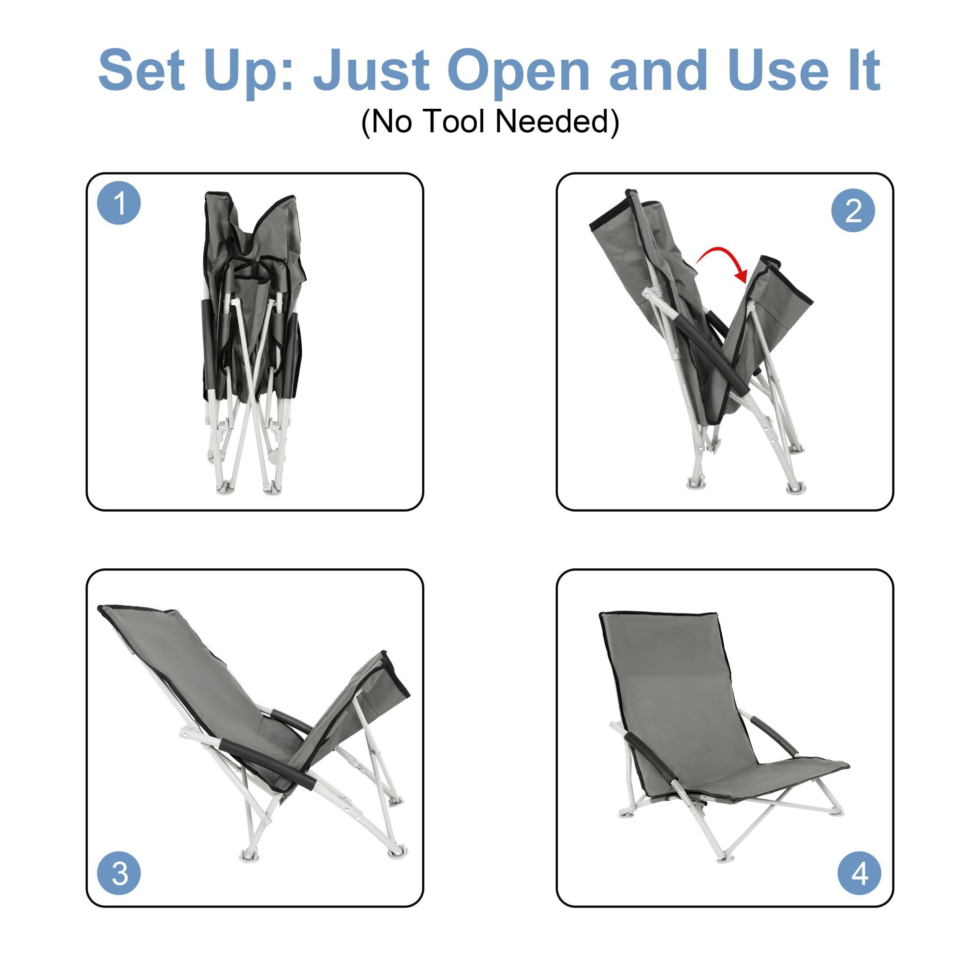 Miki Shinly DHS-8178-04MI Beach-Camping-Chairs - View #5
