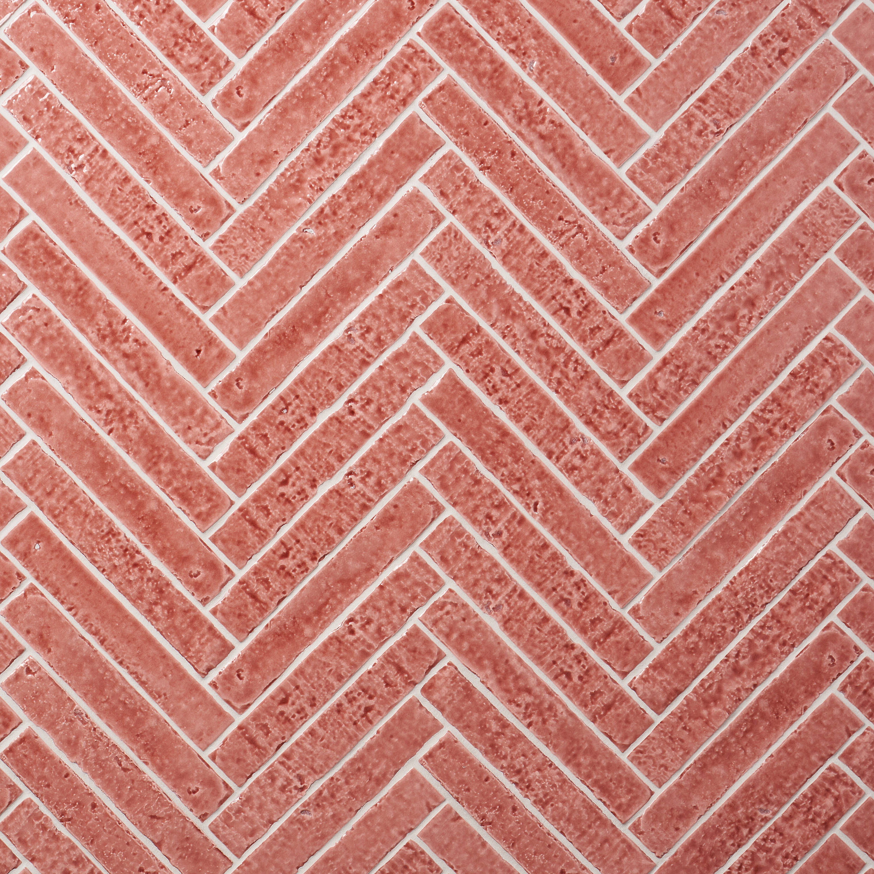 Virtuo Pink Crackled Ceramic Subway Wall Tile 2x10