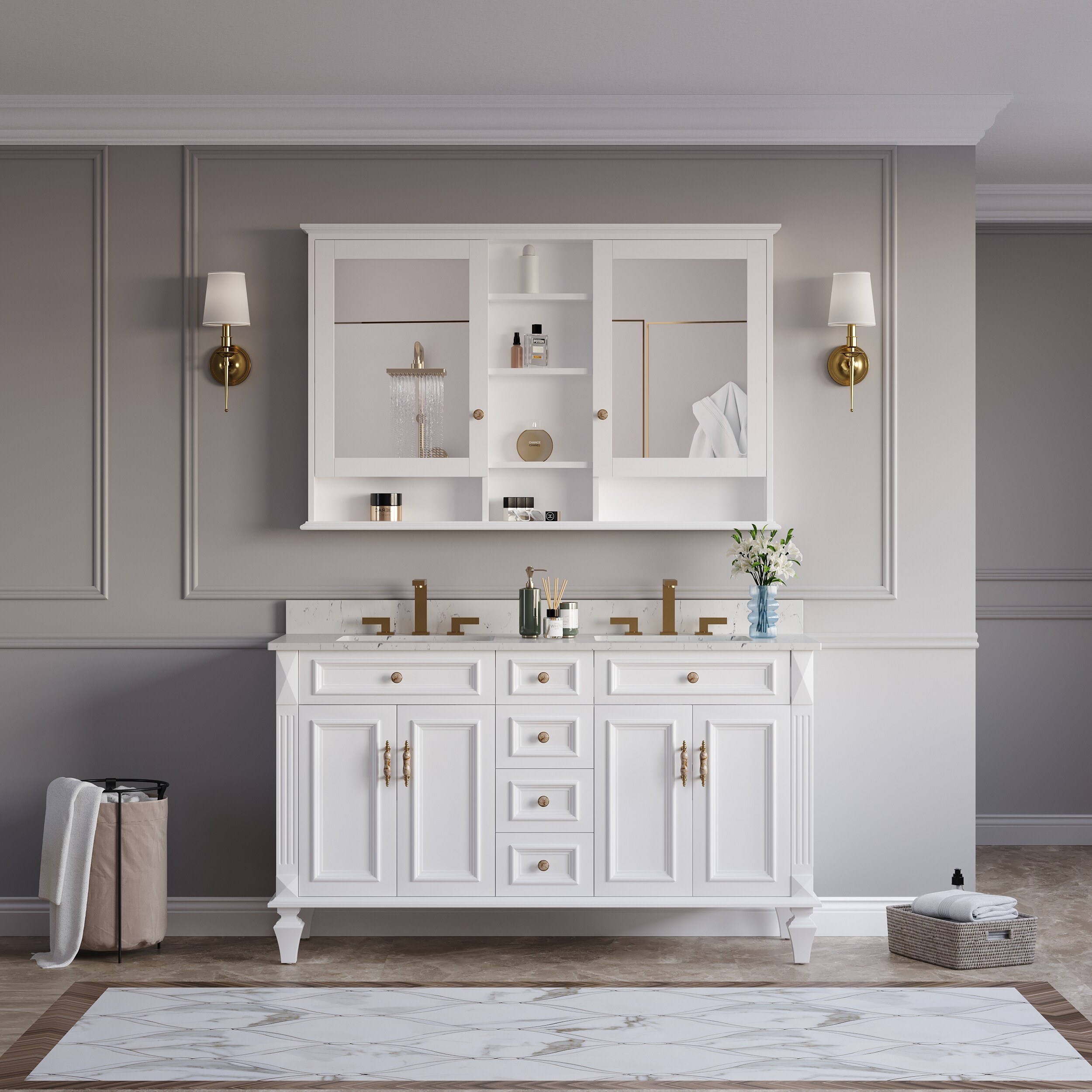 Forclover ALF-ME55WT Bathroom-Medicine-Cabinets - View #7