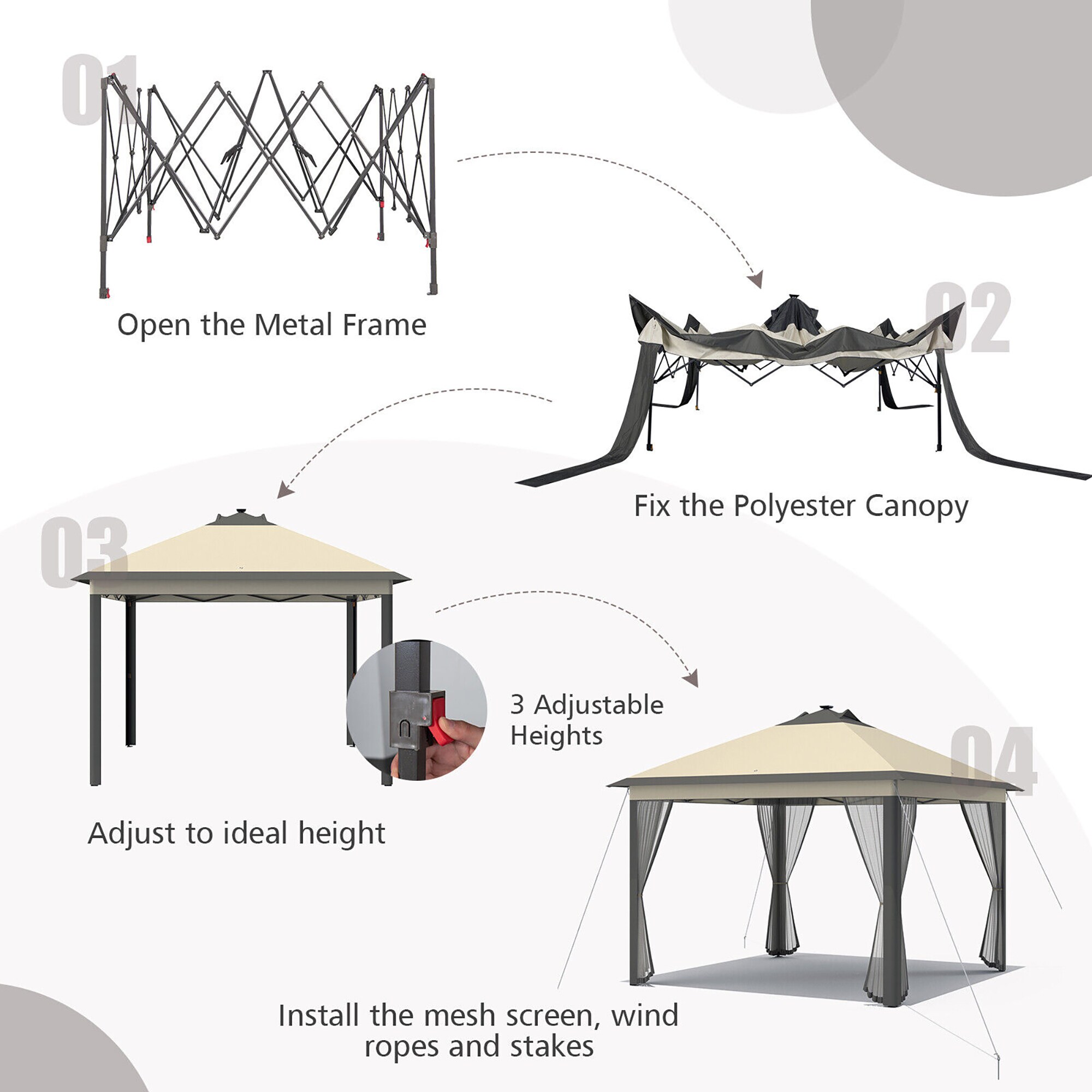 Forclover HYFW-G71CF Wood-Resin-Gazebos - View #8