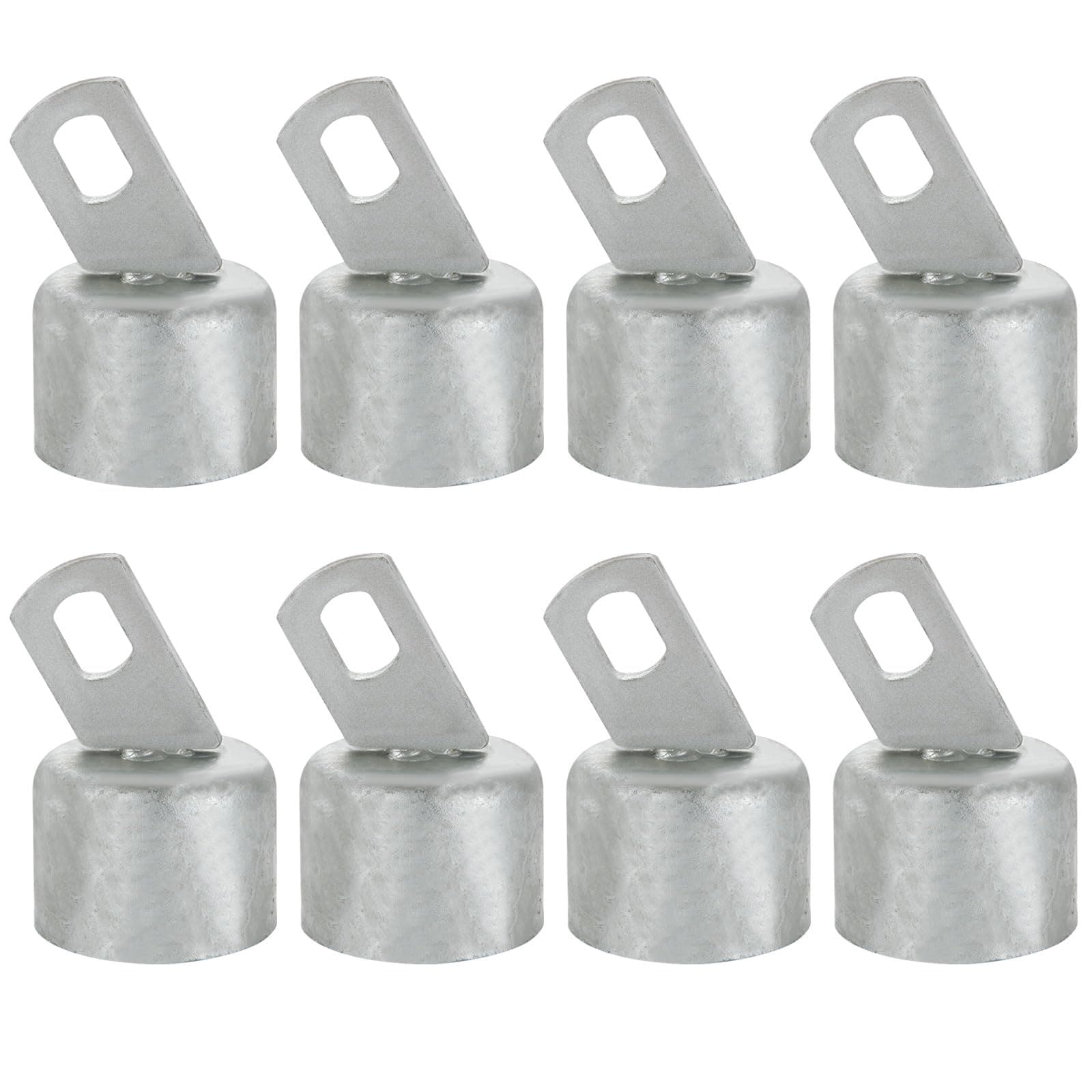 Etokfoks -  8 pcs Galvanized Steel Chain Link Fence Top Rail End Cap for Enhanced Stability and S...