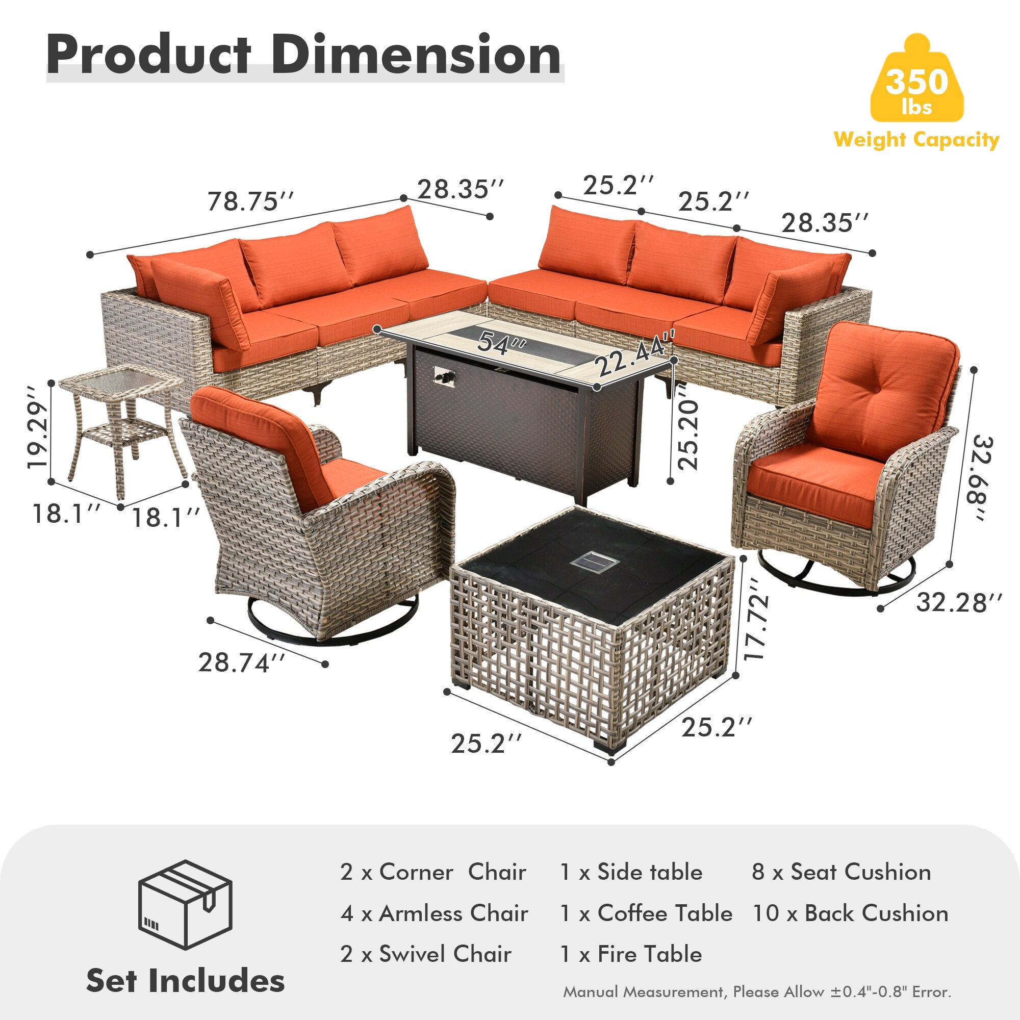 Ovios RFP5SK800YV Patio-Conversation-Sets - View #8