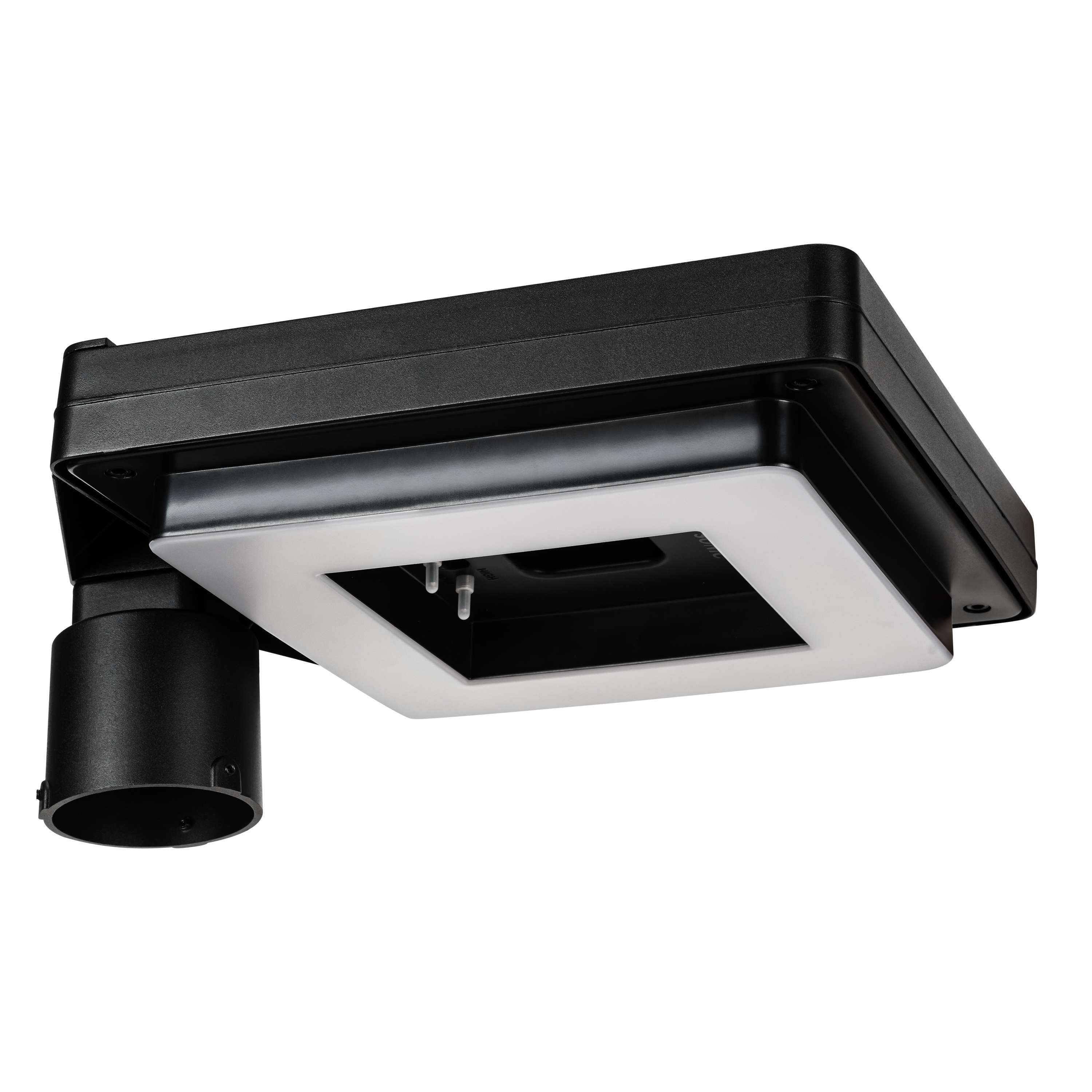 Contemporary Black Aluminum 99" LED Solar Lamp Post