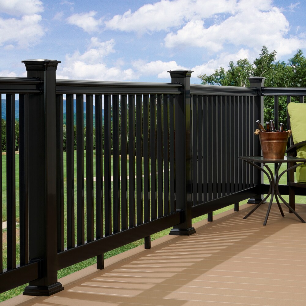 Fiberon 4-in x 4-in Homeselect Midnight Black PVC Deck Post Cap in the ...