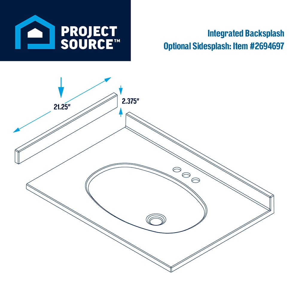 Project Source MP231-3 Vanity-Tops - View #6