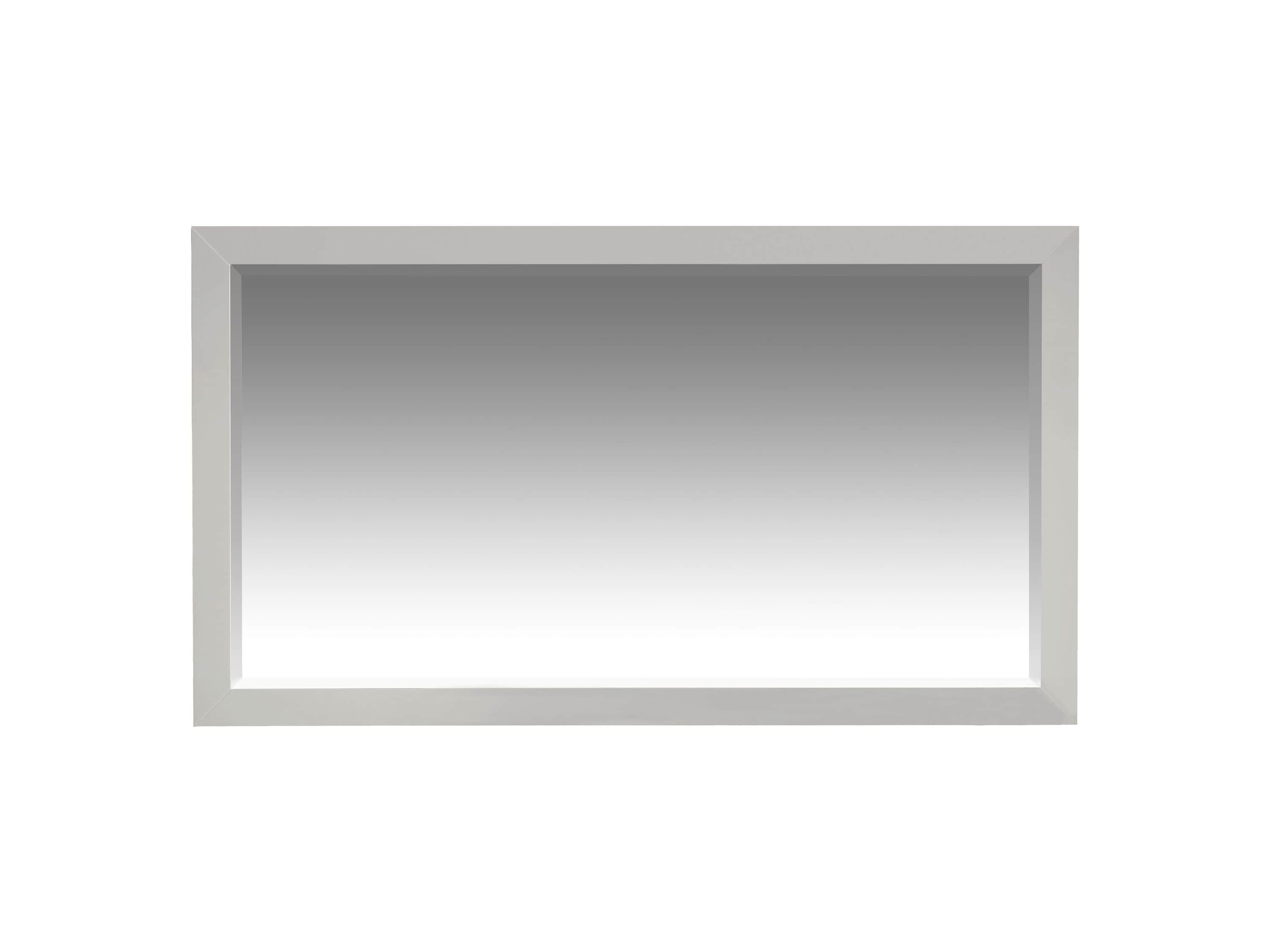Legion Furniture WS2512-60-SS-M 56 x 31.5 Straight Edge Framed Rectangle Bathroom Vanity Mirror in Silver Strand