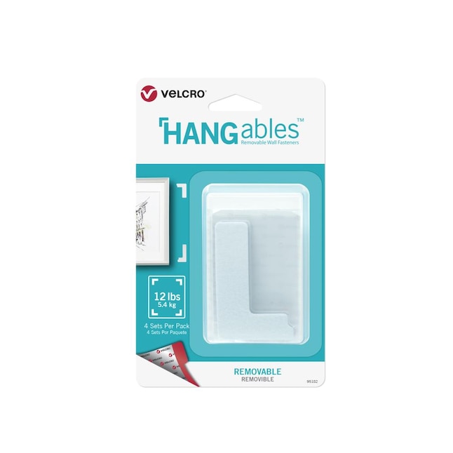 galop desinficere tryk VELCRO Brand HANGables Removable Wall Fasteners 3 in. x 1-3/4 in. Corners  (4-Count) in the Picture Hangers department at Lowes.com