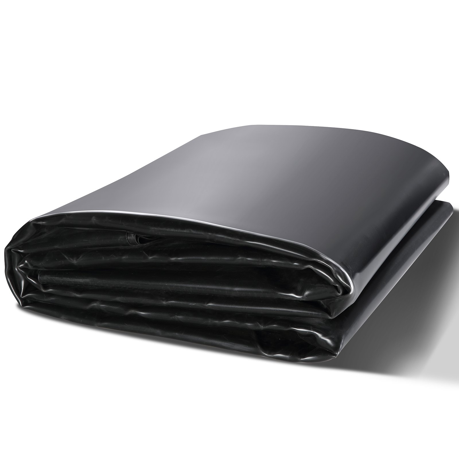 GIVIMO 15-ft L x 20-ft W Black 45 Mil EPDM Fish Safe Pond Liner Flexible Puncture Resistant Pond Skins Underlayment for Large Koi Ponds Water Gardens Waterfalls Fountains and Water Features with UV Resistant 20-Year Rated Membrane