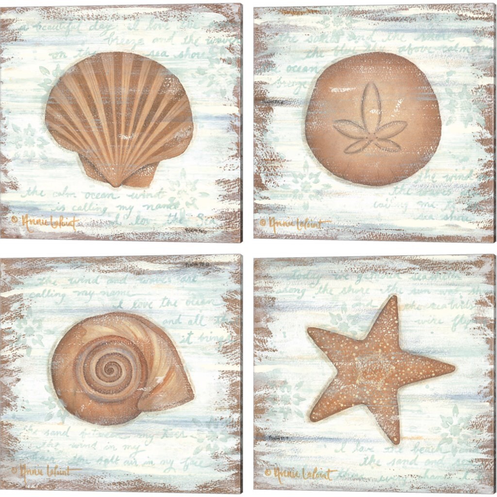 Stylish Beach Starfish Scallop Print Bathroom Rug