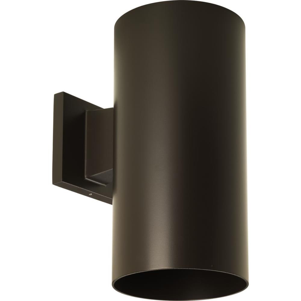 Progress Lighting P5641-20/30K Cylinder 12-in H Antique Bronze Hardwired Dark Sky Integrated LED Outdoor Wall Light