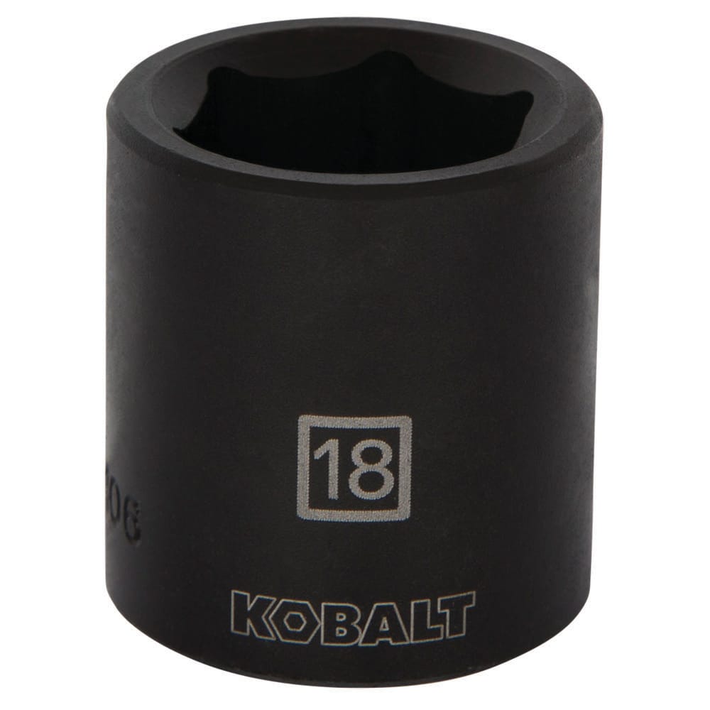 Kobalt Metric 3/8-in Drive 18mm 6-Point Impact Socket | 80856