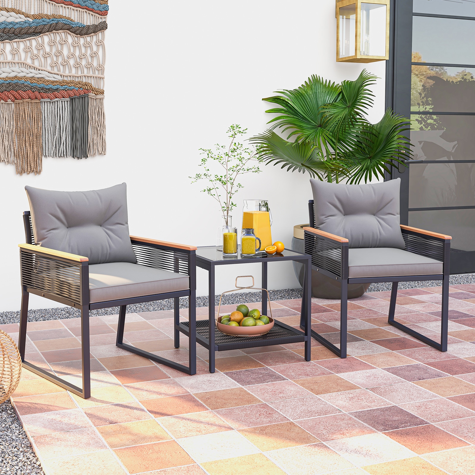 Forclover FBR-146GR Patio-Conversation-Sets - View #2