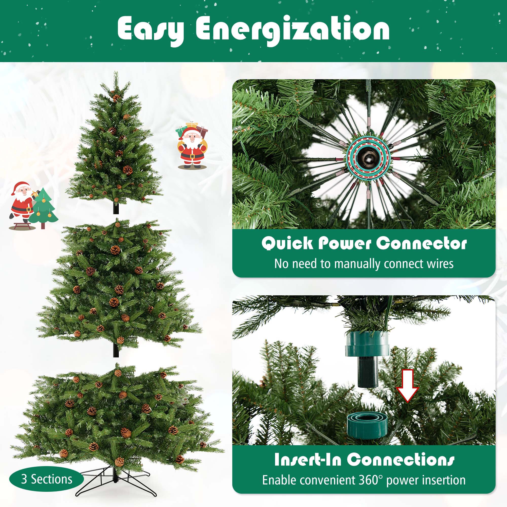 Costway LWS00760 Artificial-Christmas-Trees - View #6