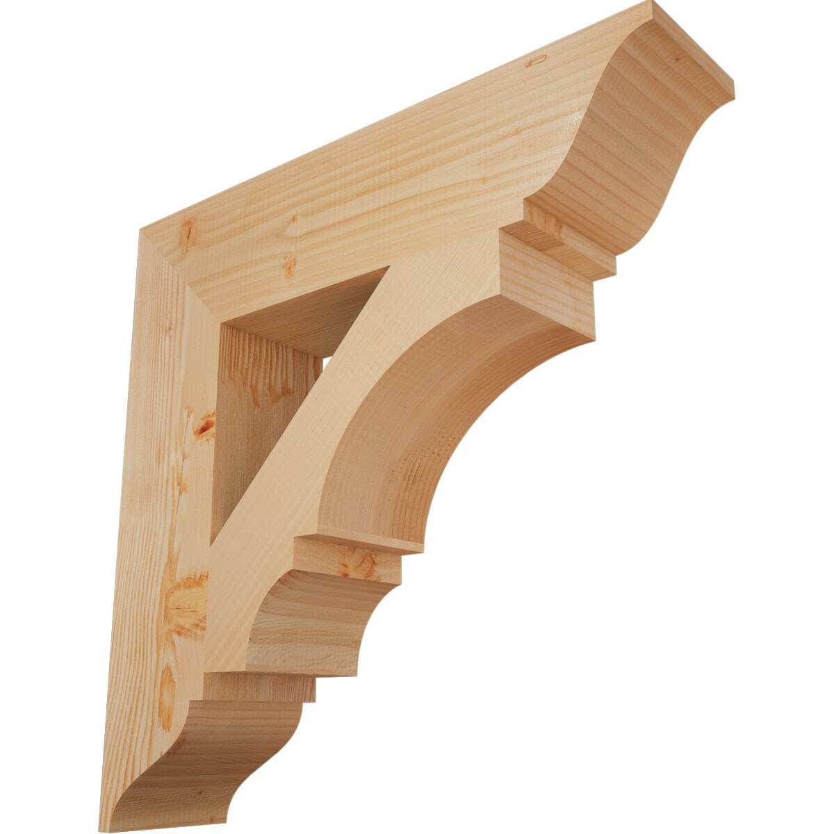 Ekena Millwork BKT06X26X26BOA01SDF Balboa traditional smooth 5-1/2-in x 26-in x 26-in Douglas fir Brown Wood Standard bracket