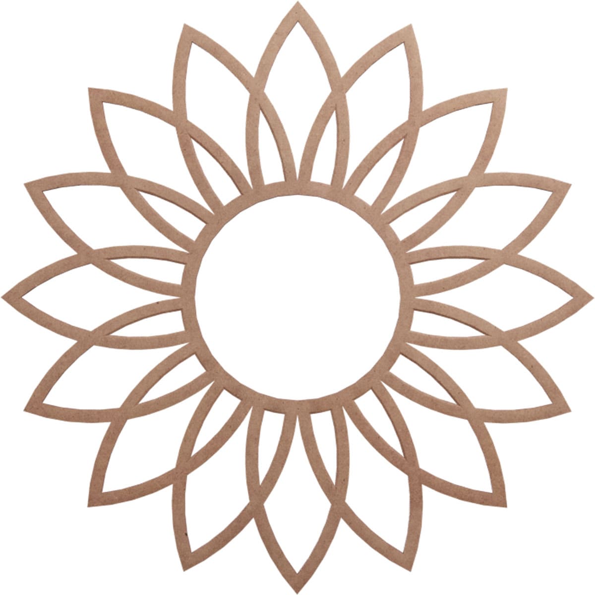 Ekena Millwork CMWP22X22X0250DAMF Daisy Fretwork 22-in W x 22-in L Contemporary Paint Grade Wood Whole Ceiling Medallion