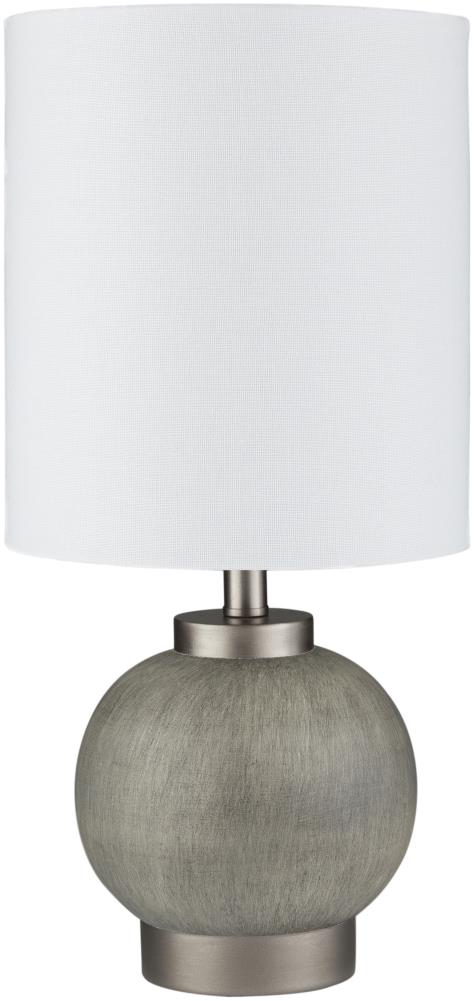 Surya DLV-003 Devlin 17-in Charcoal On/Off switch Table Lamp with Linen Shade