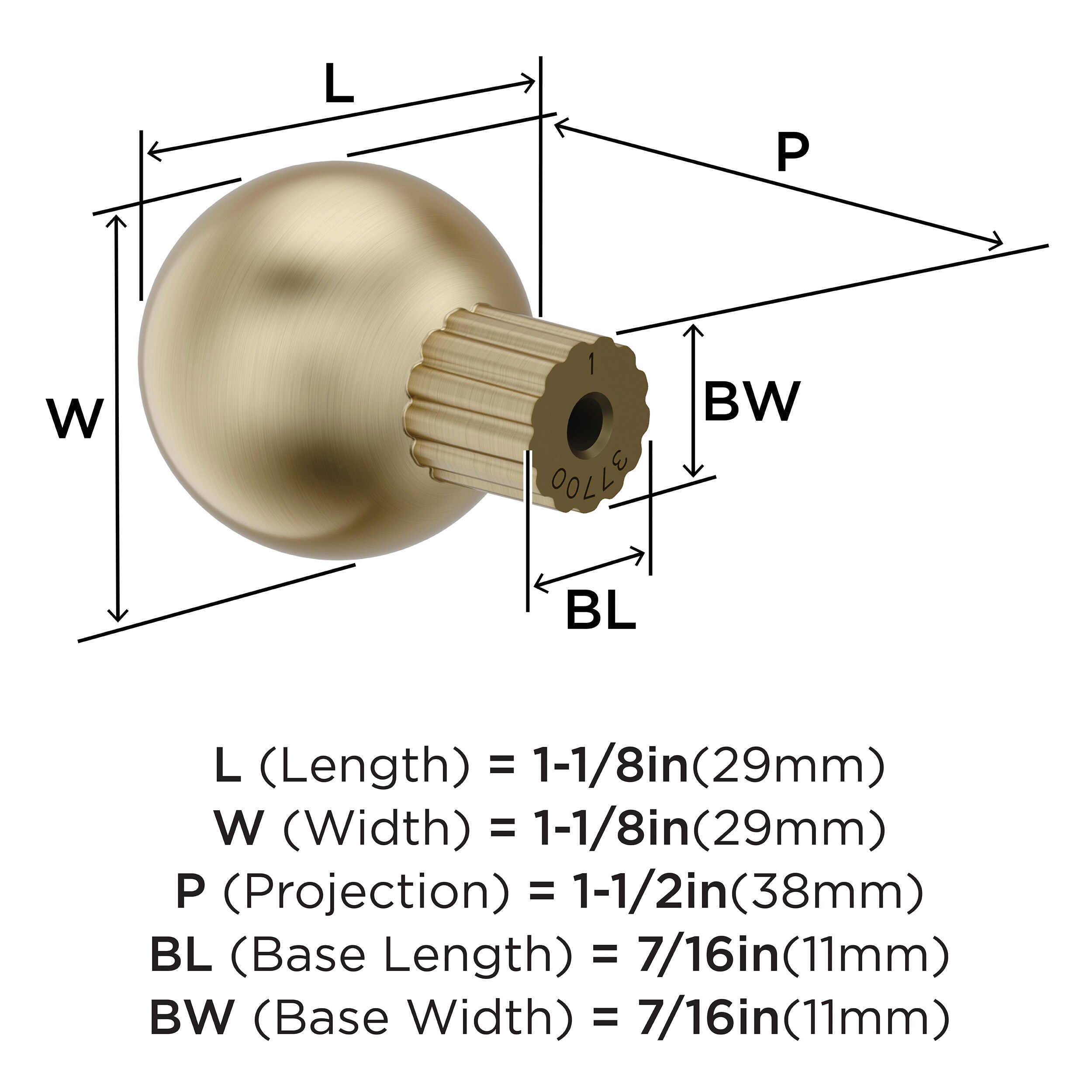 Amerock BP37700BBZ Cabinet-Knobs - View #4