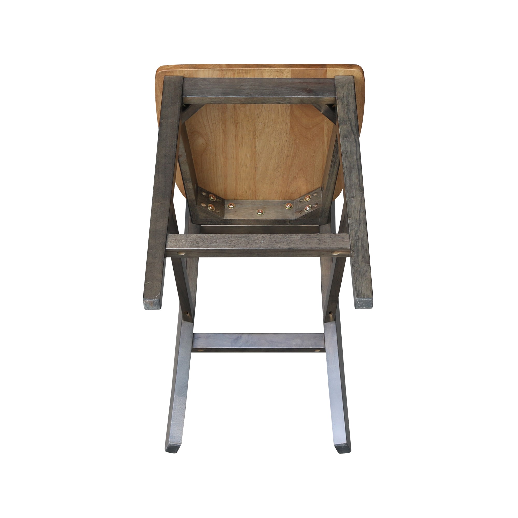 San Remo 24" Solid Wood Counterheight Stool in Hickory/Washed Coal