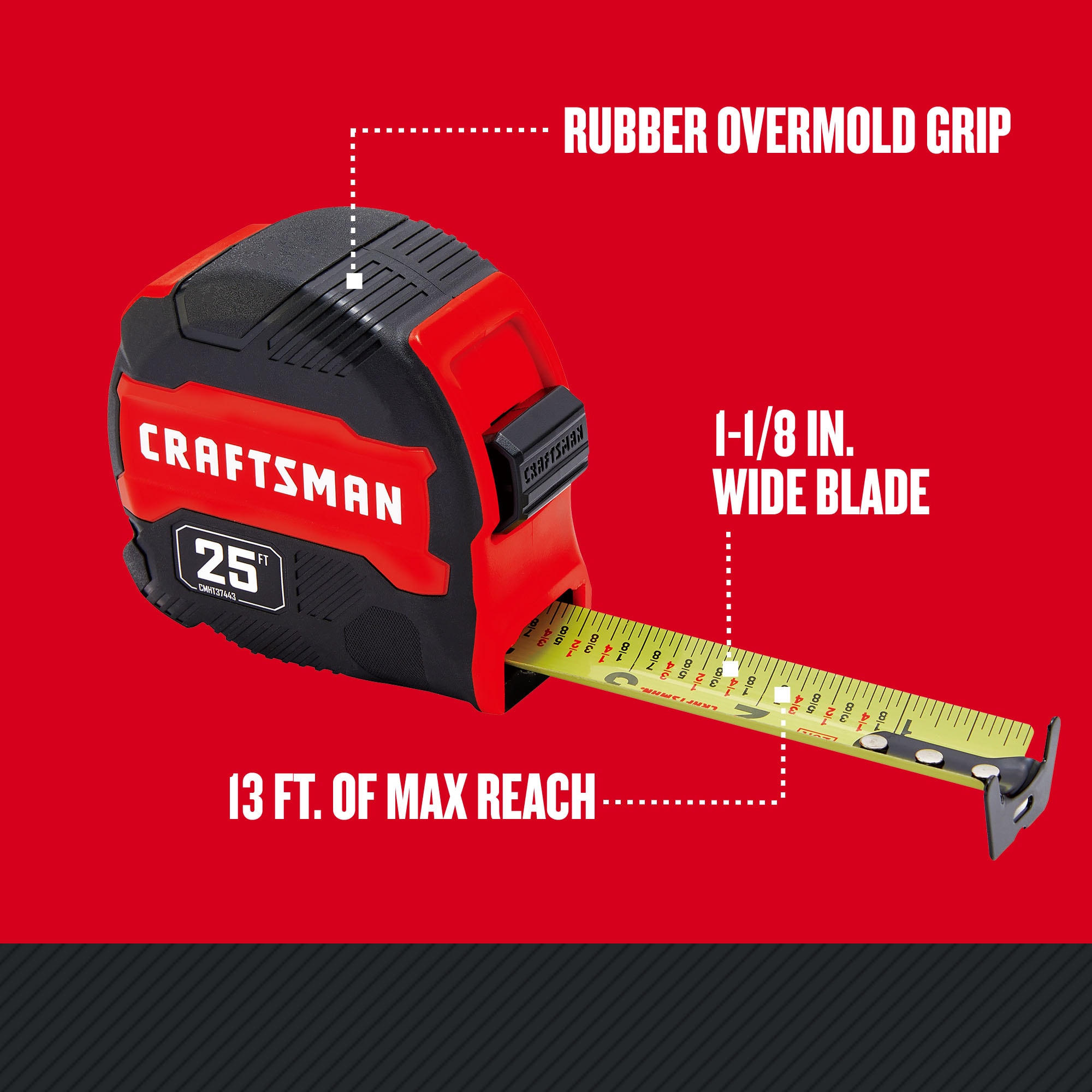 Craftsman Tape Measure, 25-Foot (CMHT37365S) and similar items