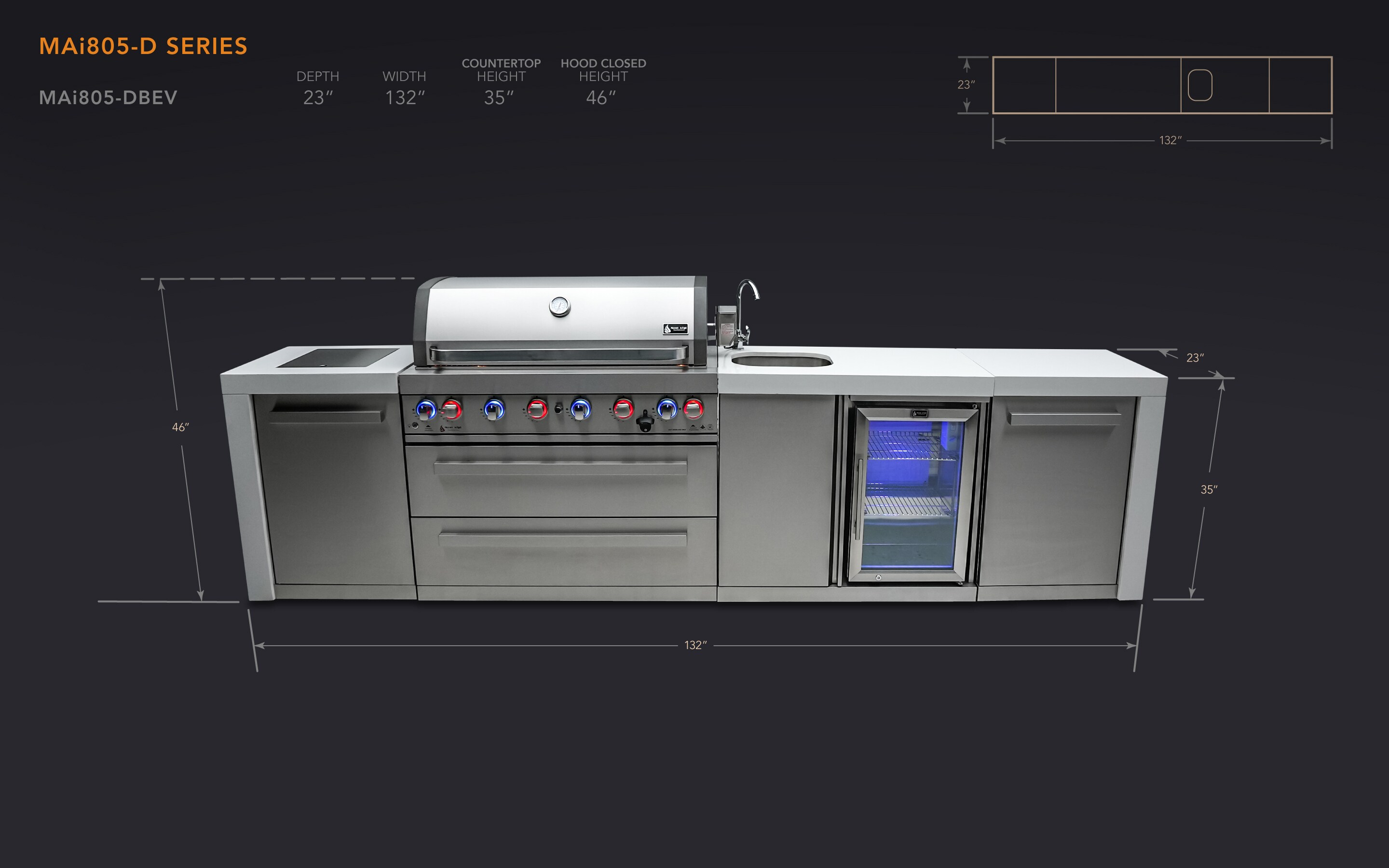Mont Alpi MAI805-DBEV Modular-Outdoor-Kitchens - View #2