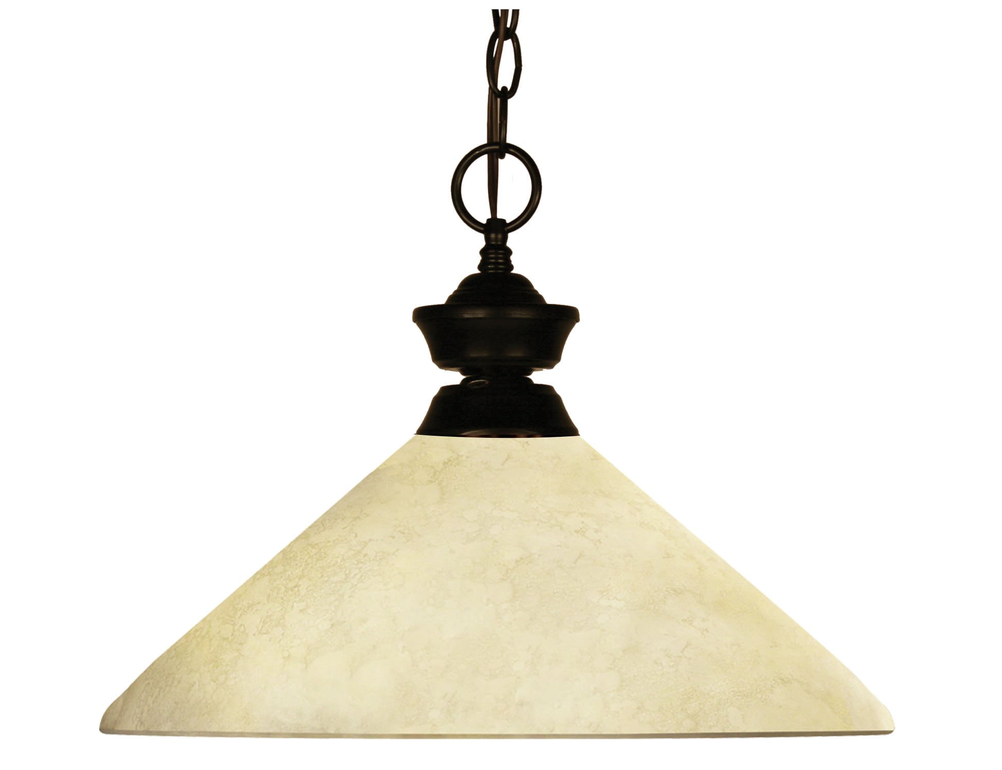 Z-Lite 100701BRZ-AGM14 Chance/Bourbon Bronze Modern/contemporary Art glass Cone Medium Hanging Pendant light