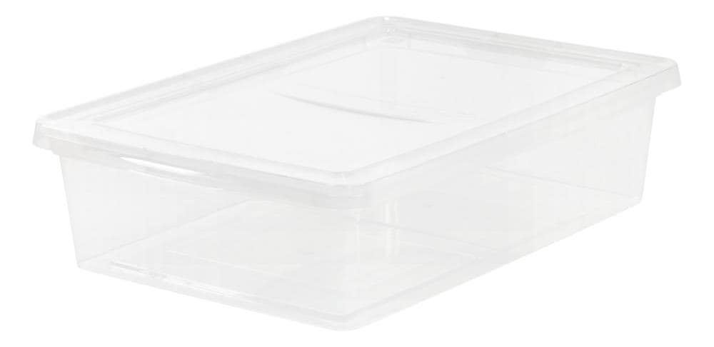 IRIS Medium 7-Gallons (28-Quart) Clear Tote with Standard Snap Lid in the Plastic  Storage Containers department at