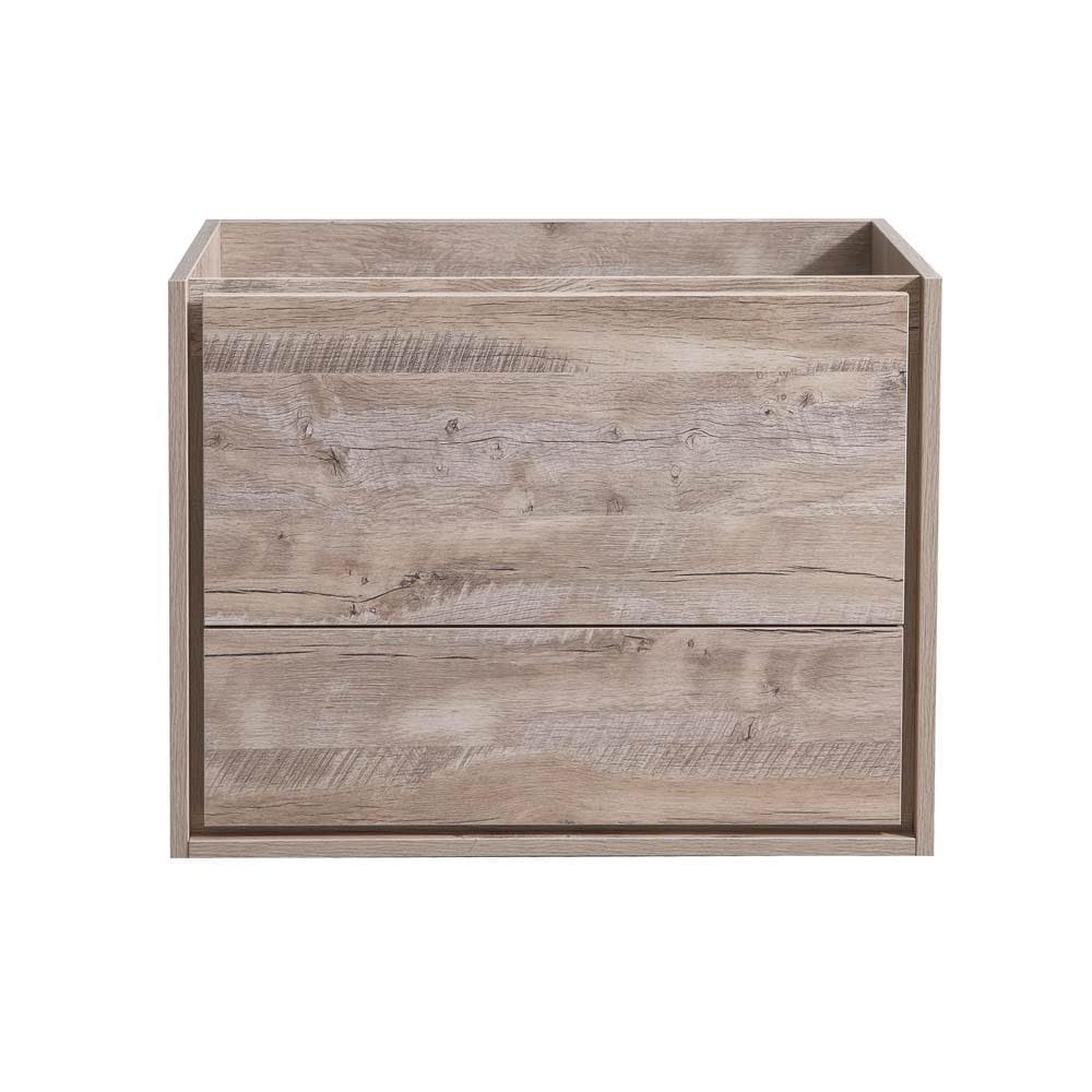 Fresca FCB9230RNW Catania 30-in Rustic Natural Wood Floating Bathroom Vanity Base Cabinet without Top