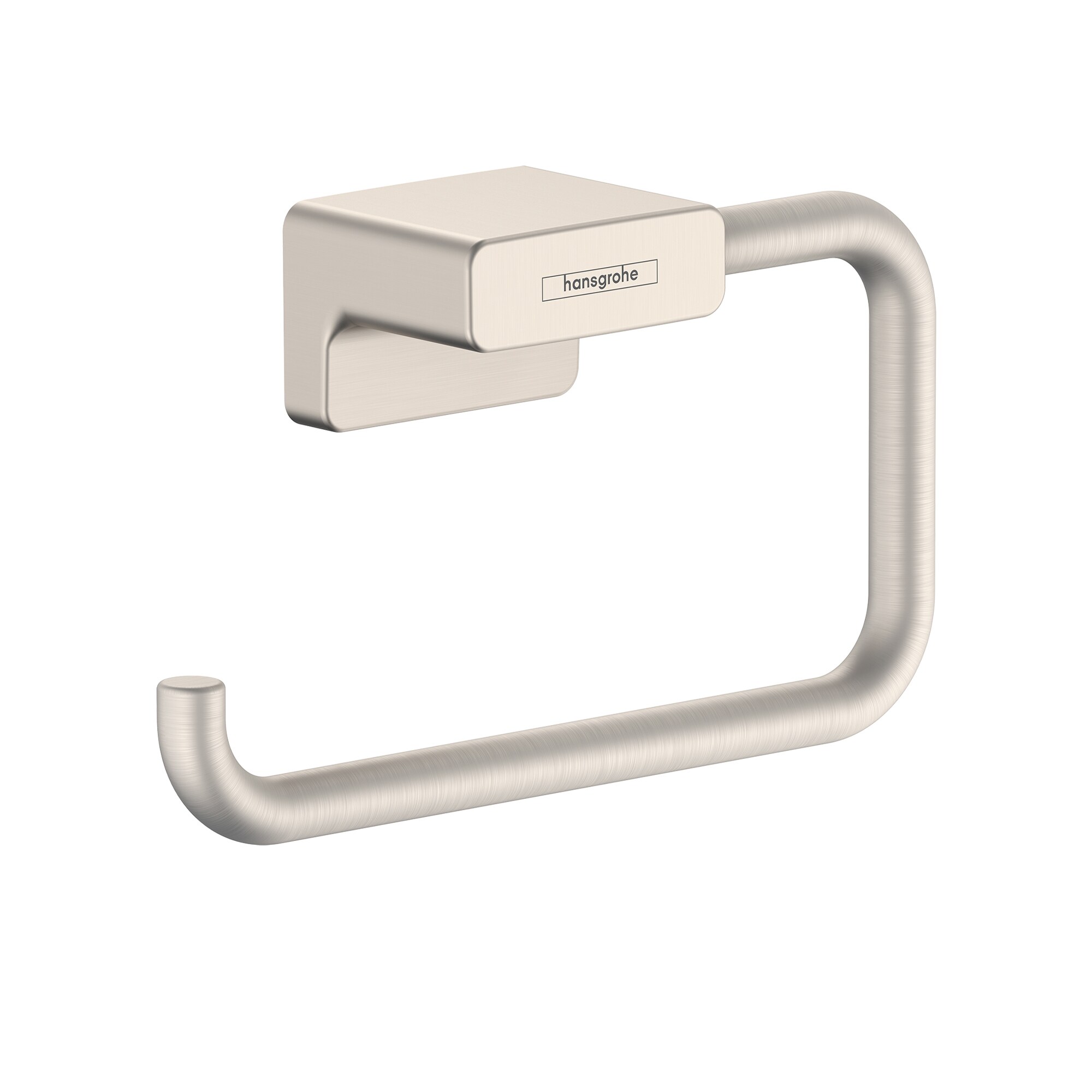 Hansgrohe 41771820 AddStoris Brushed Nickel Wall mount Euro Toilet Paper Holder 1 -Rolls with Storage